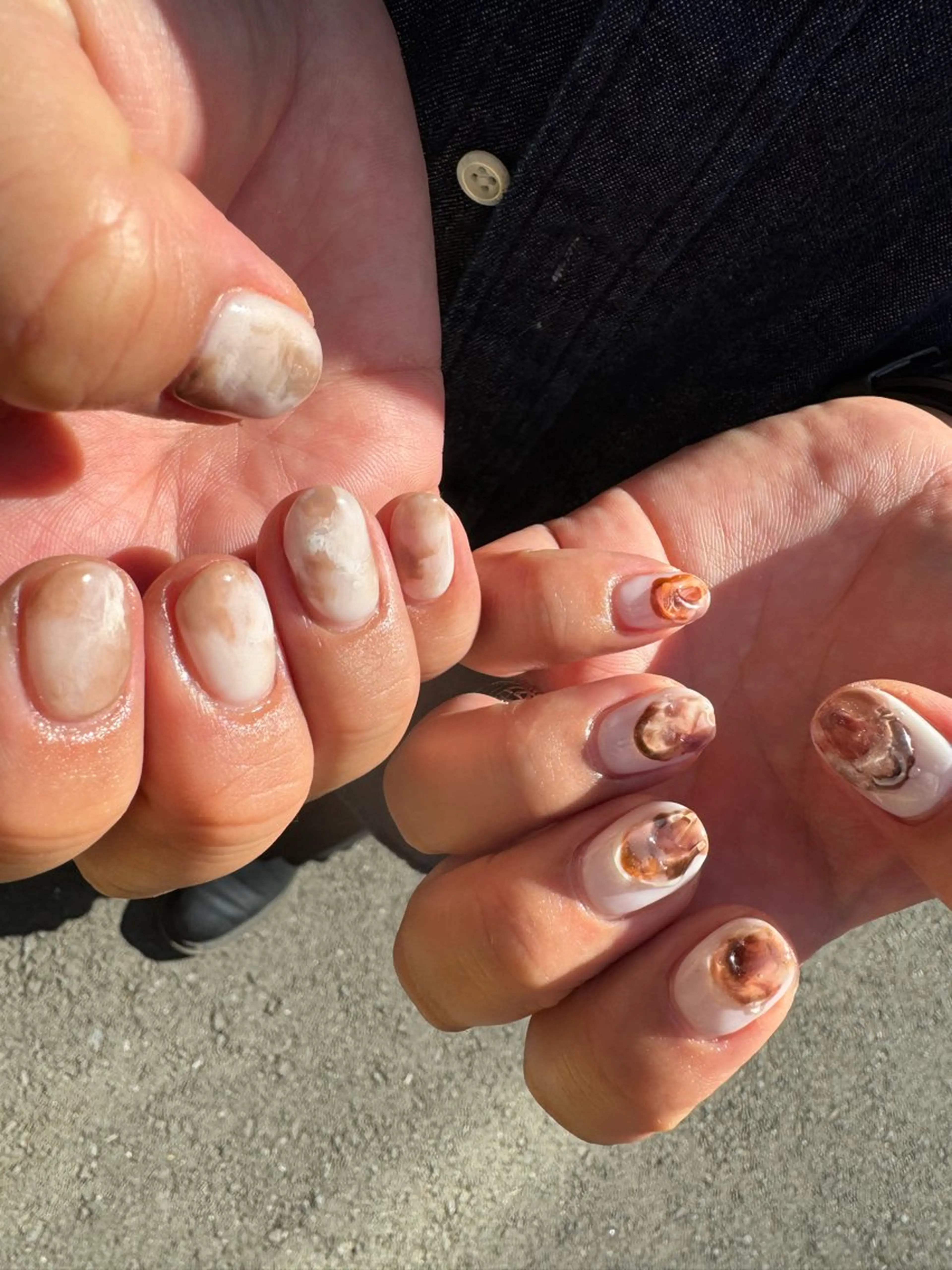 ネイル アートネイル 韓国ネイル 持ち込み ニュアンスネイル オフィスネイル MH_ Nailのネイルデザイン