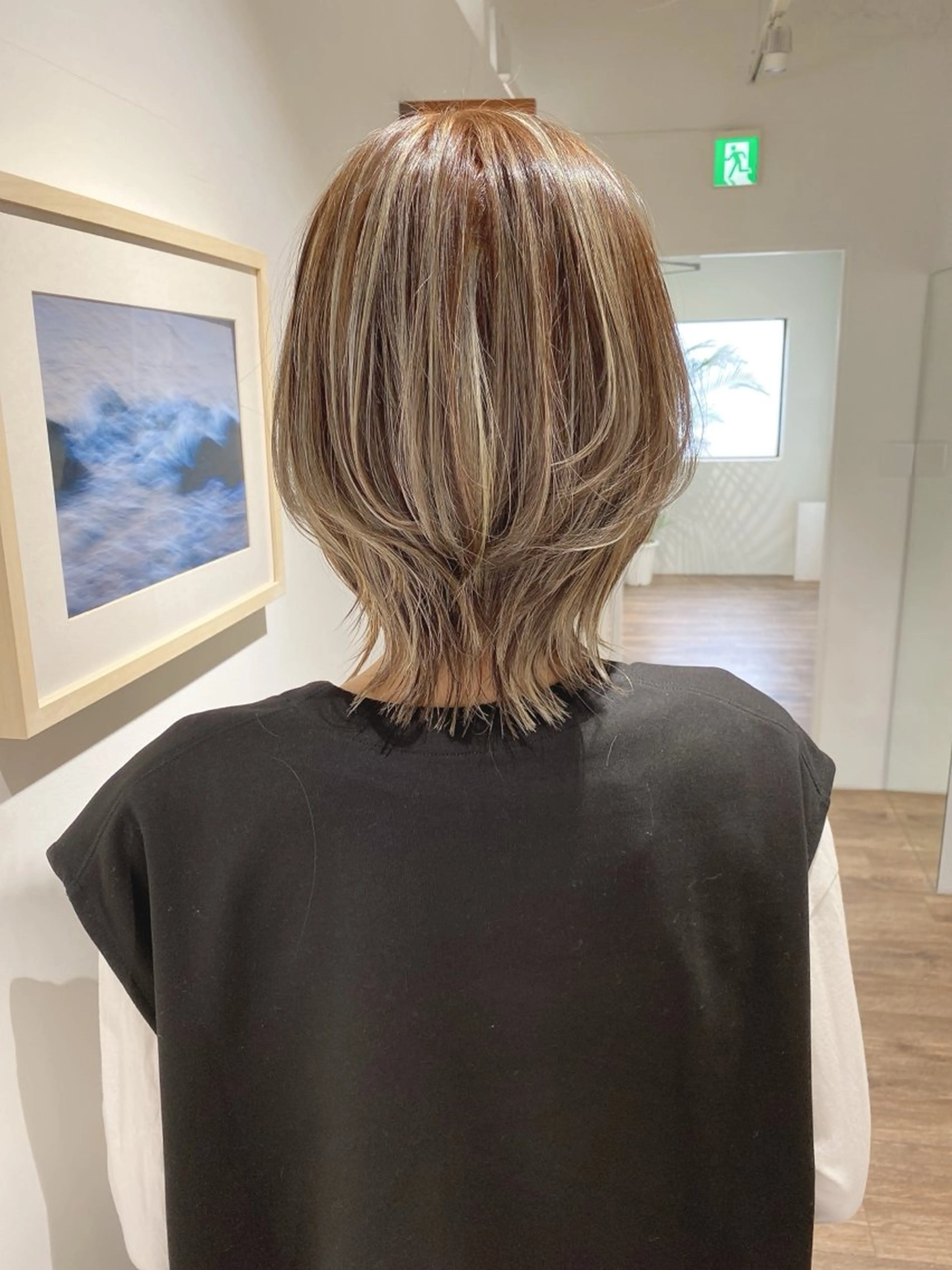 ミディアム カラー ヘアカラー トリートメント ハイライト⭐️上野 高広のヘアスタイル
