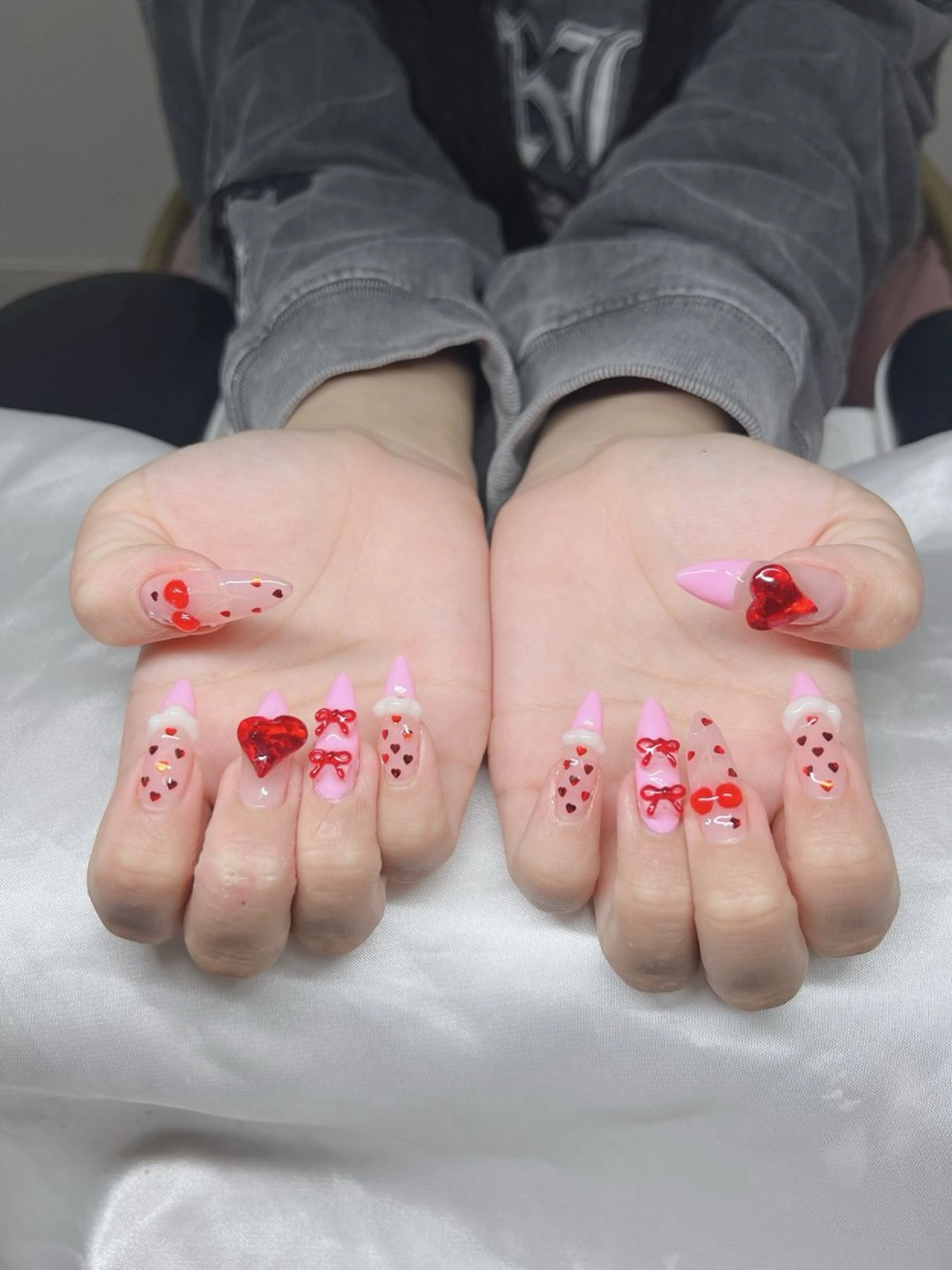 ネイル 長さ出し グラデーション キラキラネイル マグネットネイル ニュアンスネイル ハンドネイル Lee Nails チップ長さだし専門店のネイルデザイン