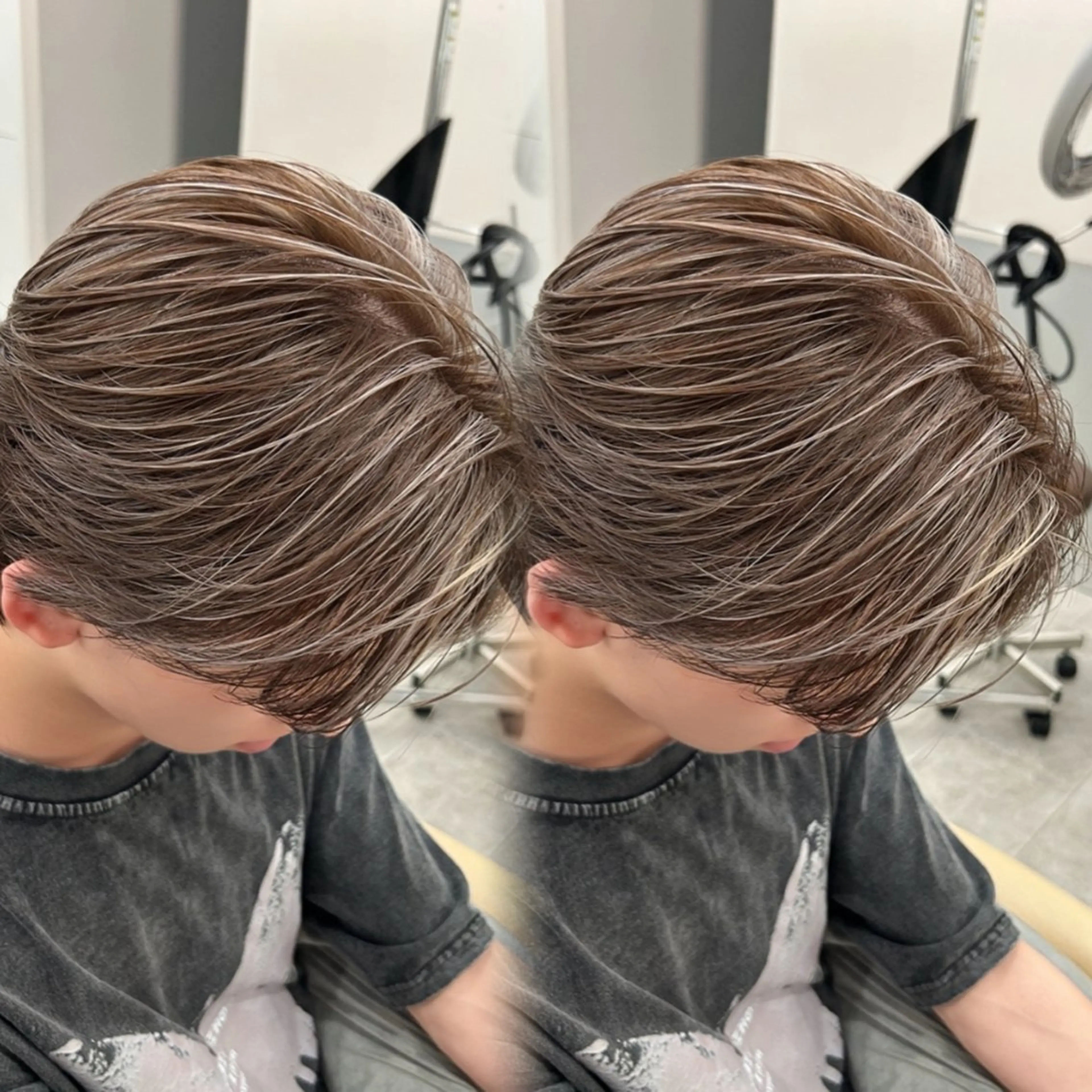 ショート 🇺🇸ルミナ🔥 海外ハイライトのヘアスタイル