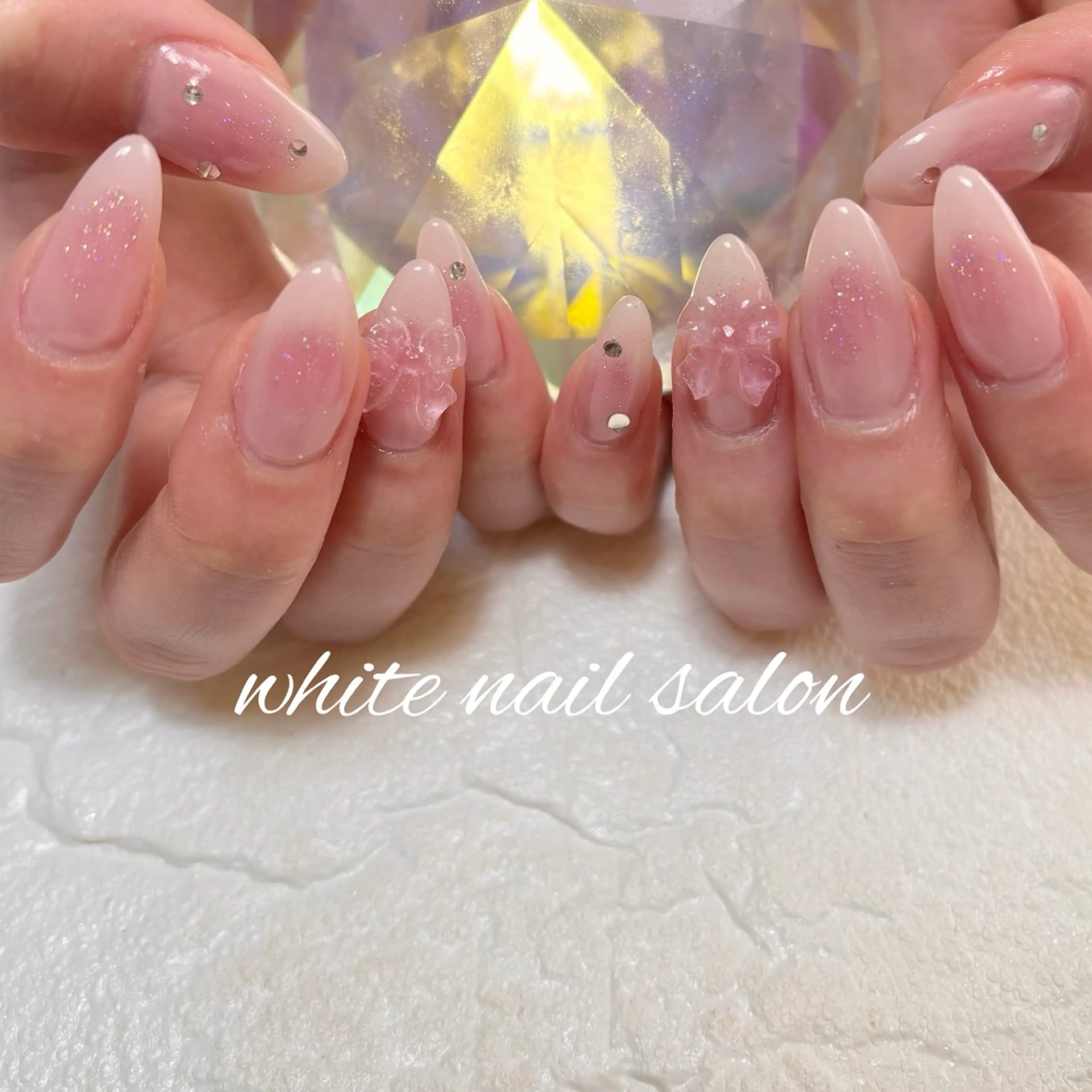 ネイル フットネイル ラメ(グリッター) 持ち込み スカルプネイル ハンドネイル white nail salonのネイルデザイン