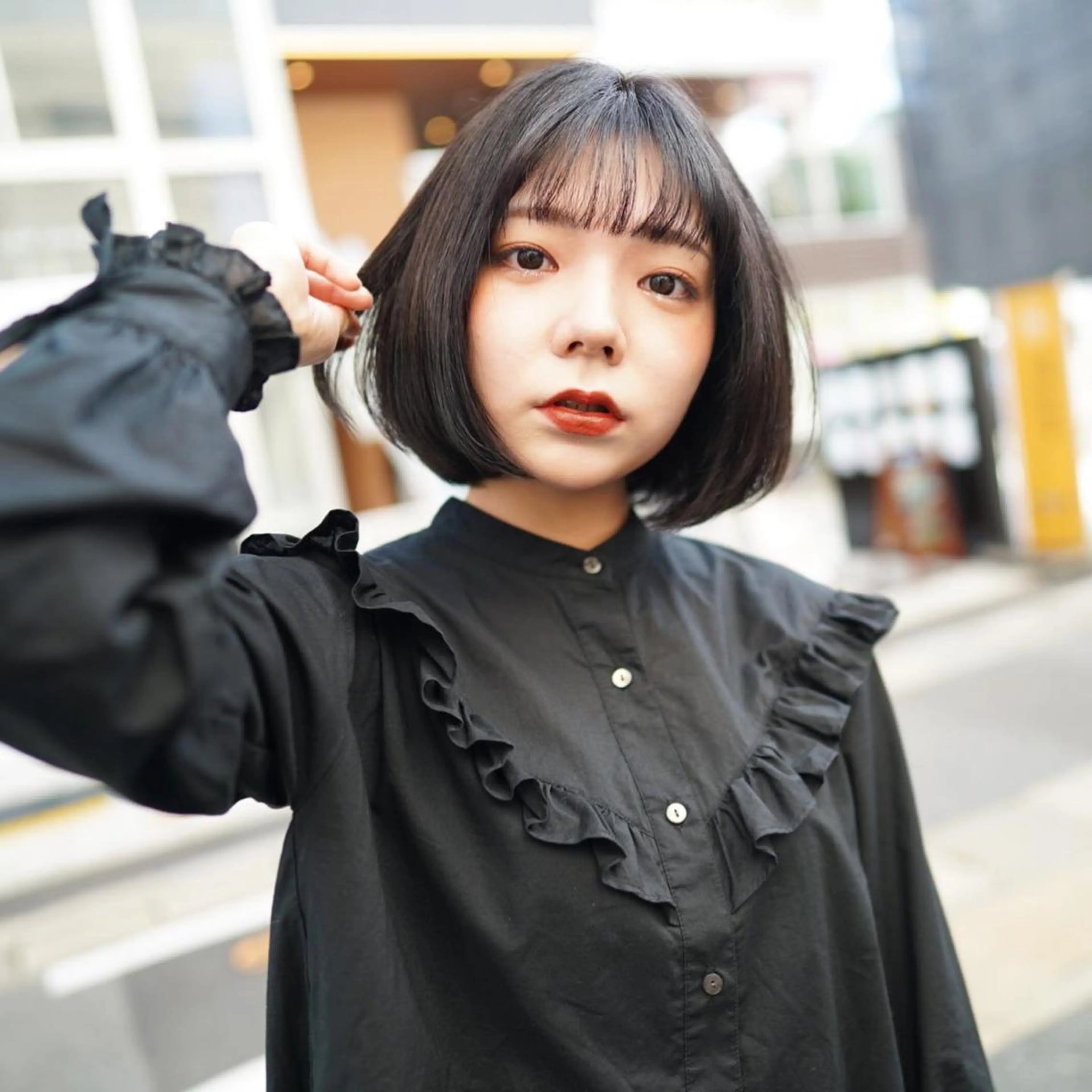 ショート カラー Lull1人美容室 バレイヤージュのヘアスタイル