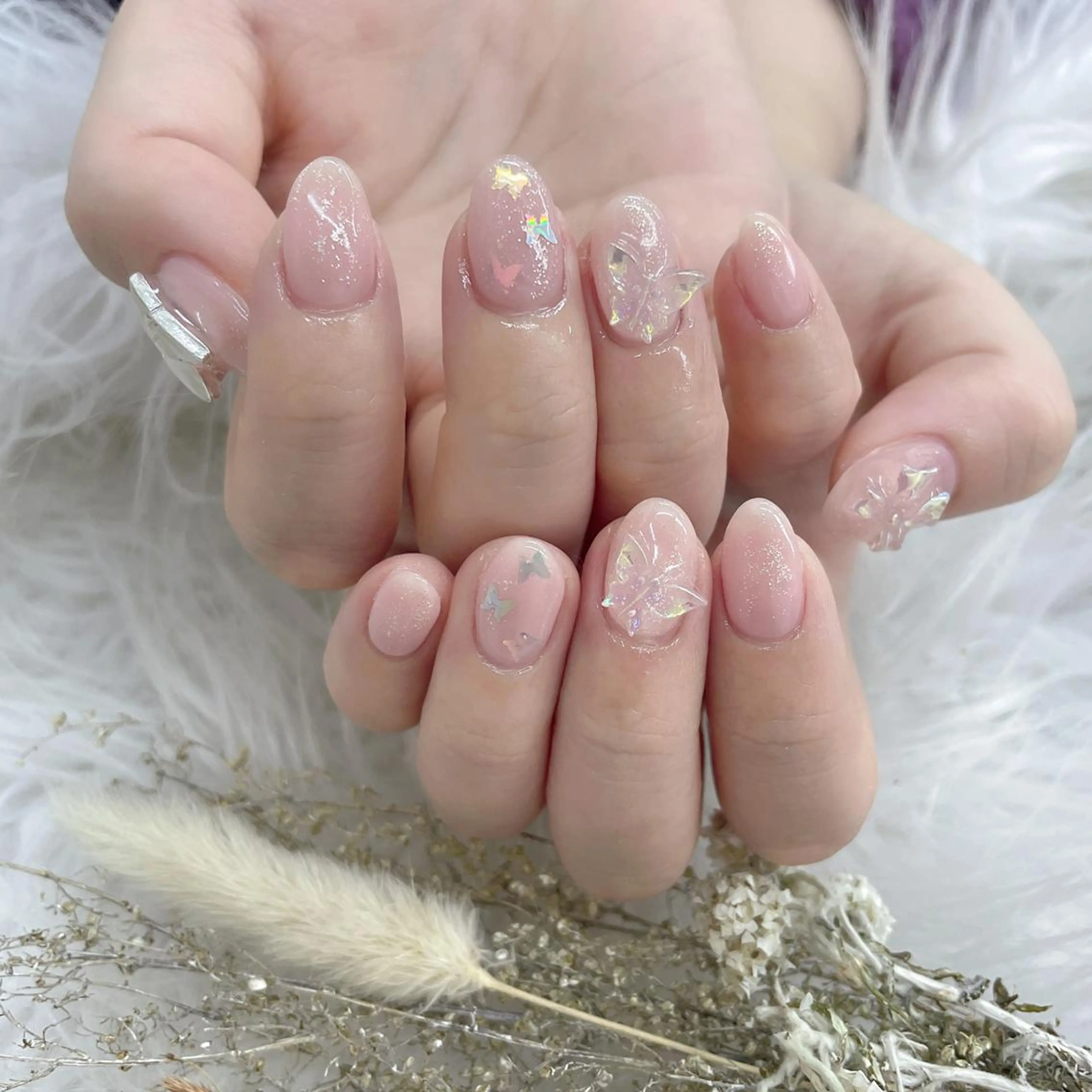 ネイル 🦋ネイルサロン ブラン🌈ゆりのネイルデザイン