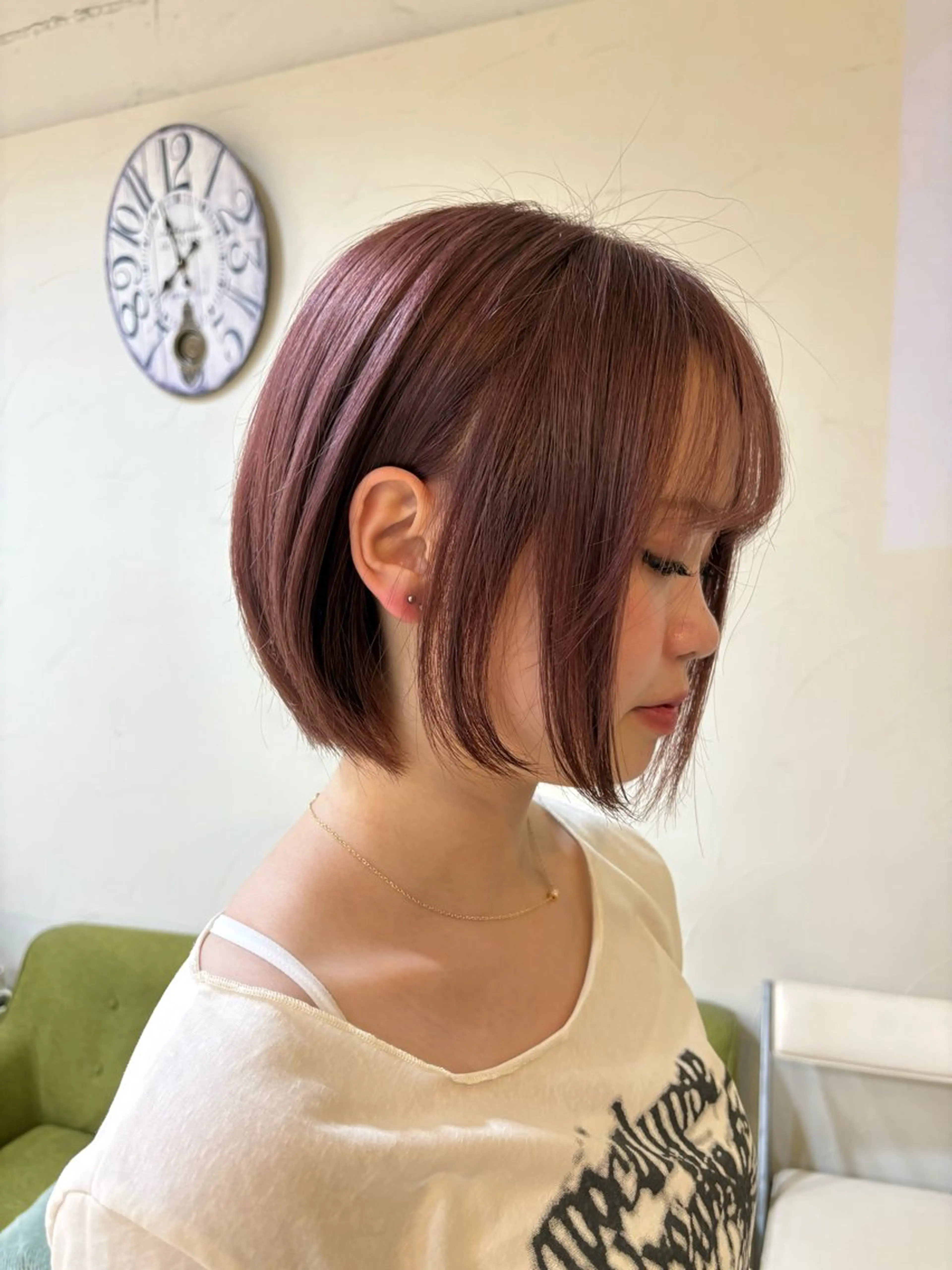 カラー ベージュカラー ブリーチ 透明感カラー ピンクカラー ピンクベージュ ヘアカラー トリートメント スズキ ユウナのヘアスタイル