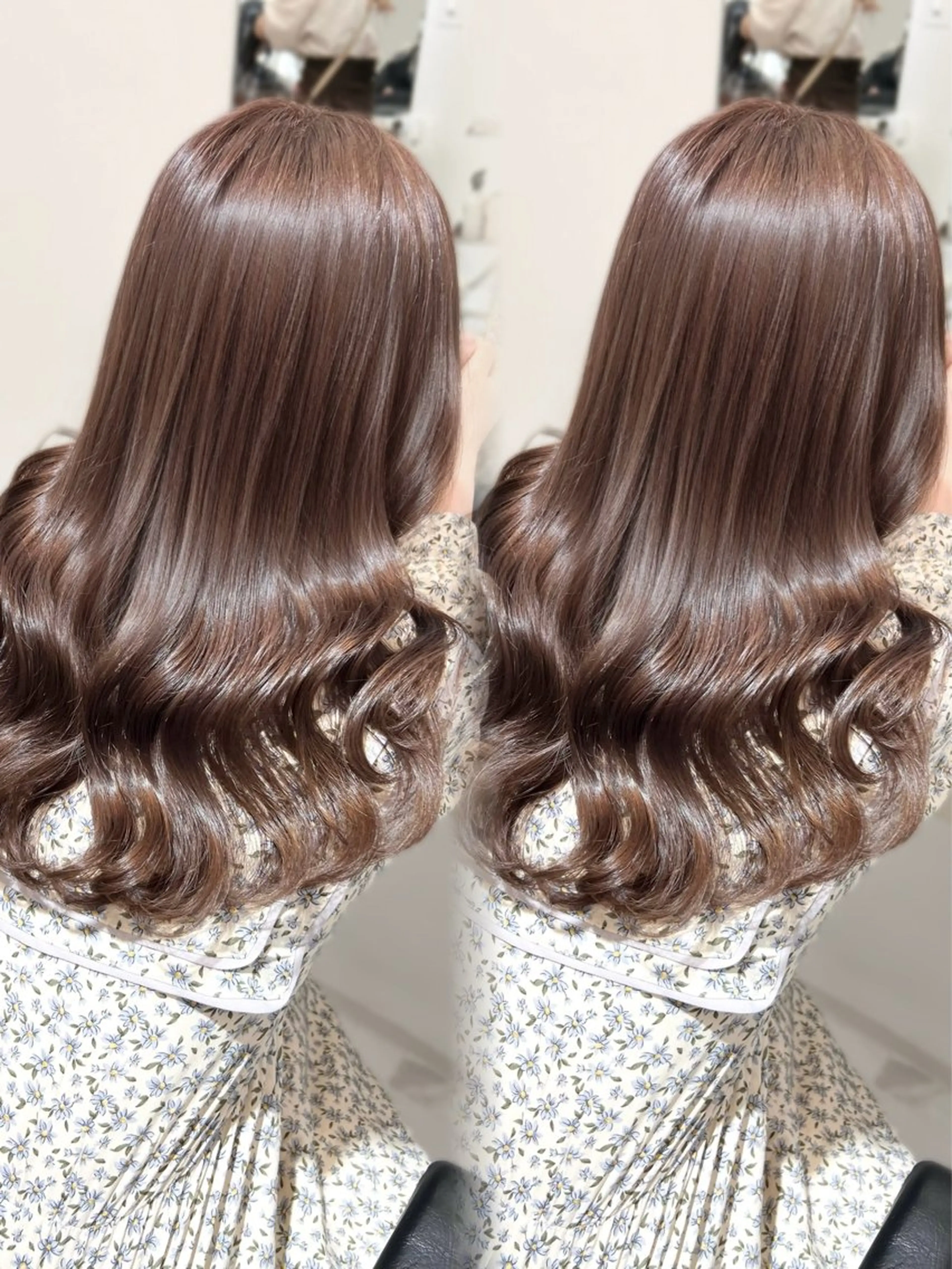 セミロング カラー ベージュカラー ブリーチ ラベンダーカラー ラベンダーベージュ ブリーチなしカラー カット ヘアカラー トリートメント 盛れる顔周り🤍渋谷 Risa🎀のヘアスタイル