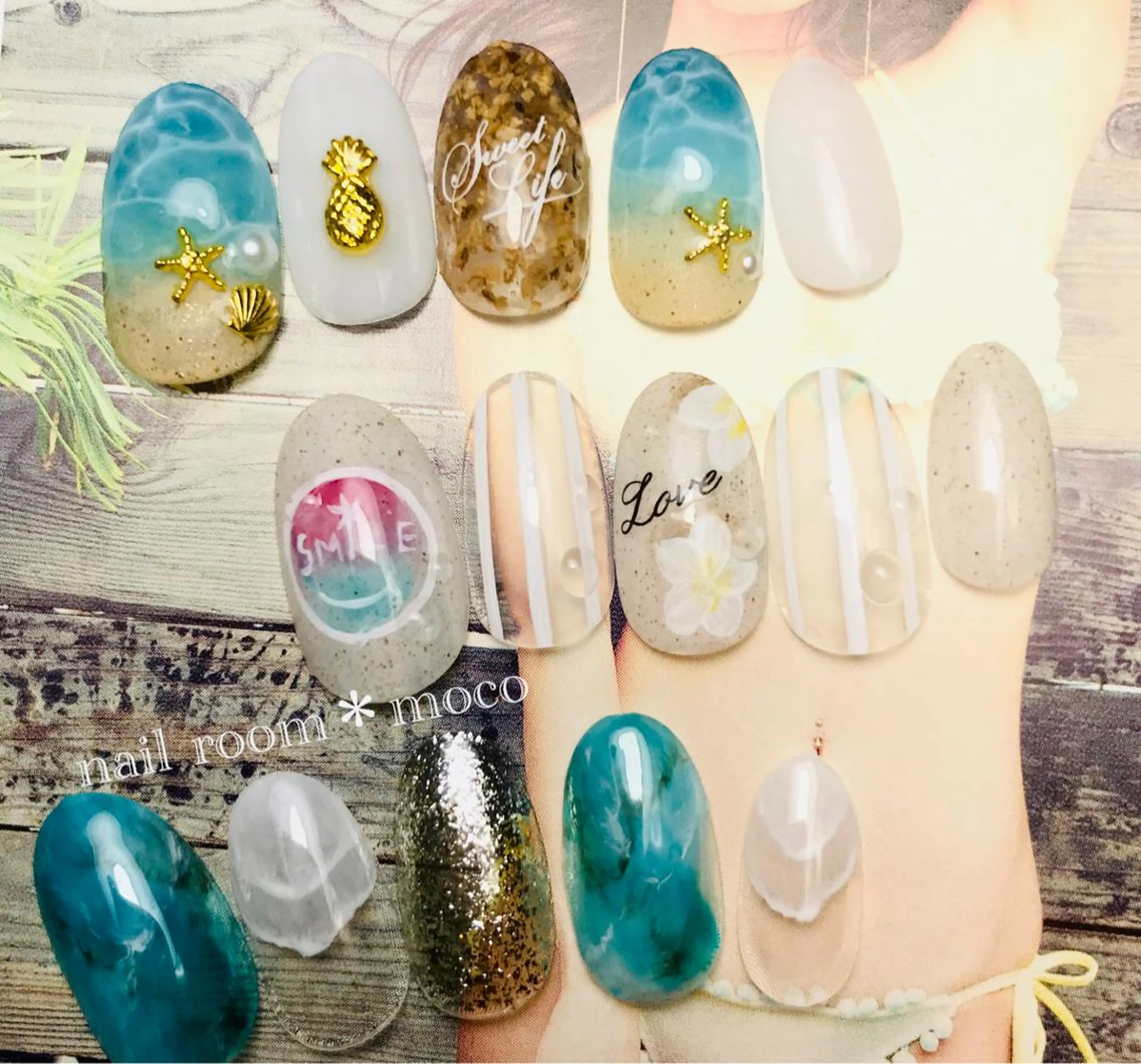 ネイル 夏ネイル nailroom mocoのネイルデザイン