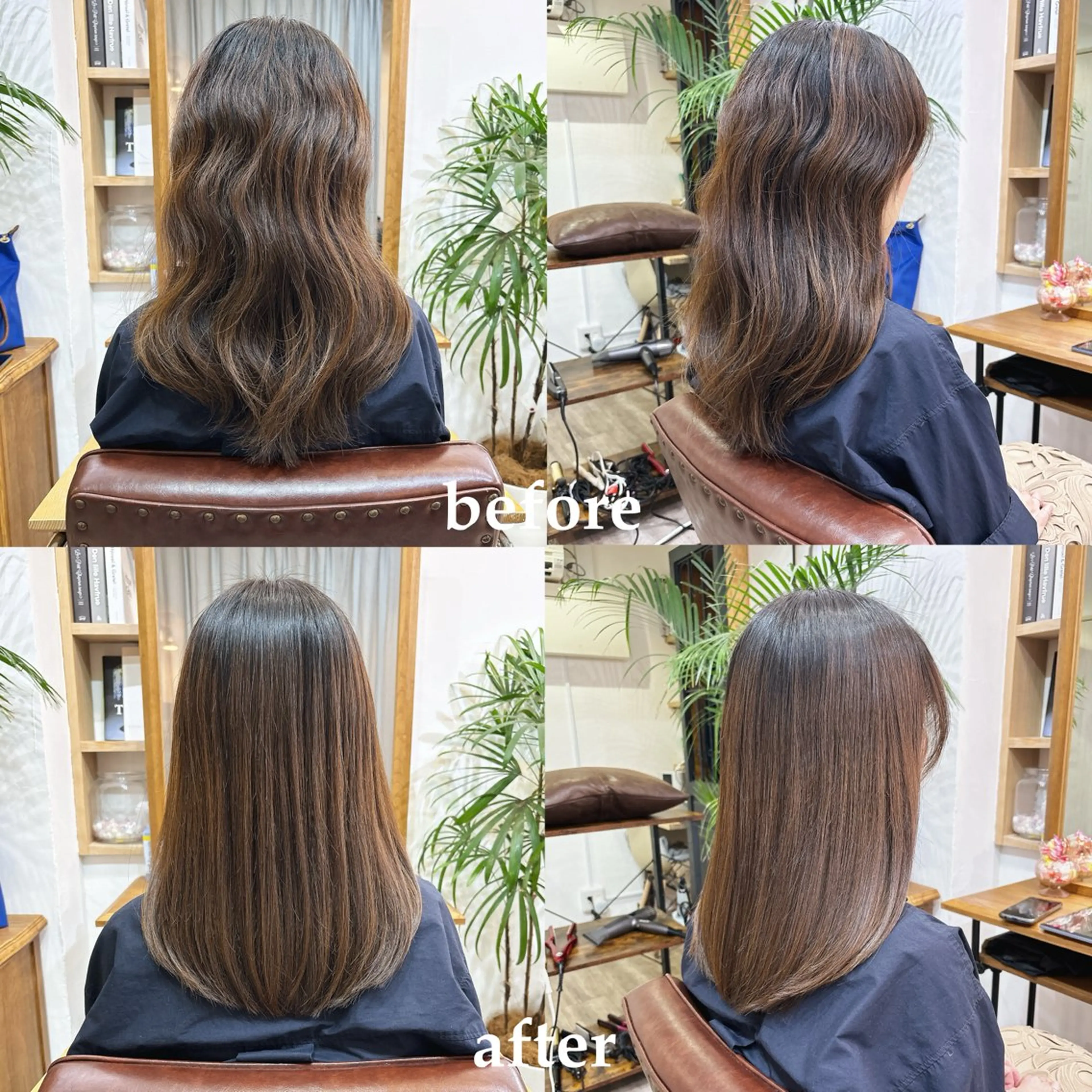 ミディアム 髪質改善 縮毛矯正 トリートメント 矢口 嵩人のヘアスタイル