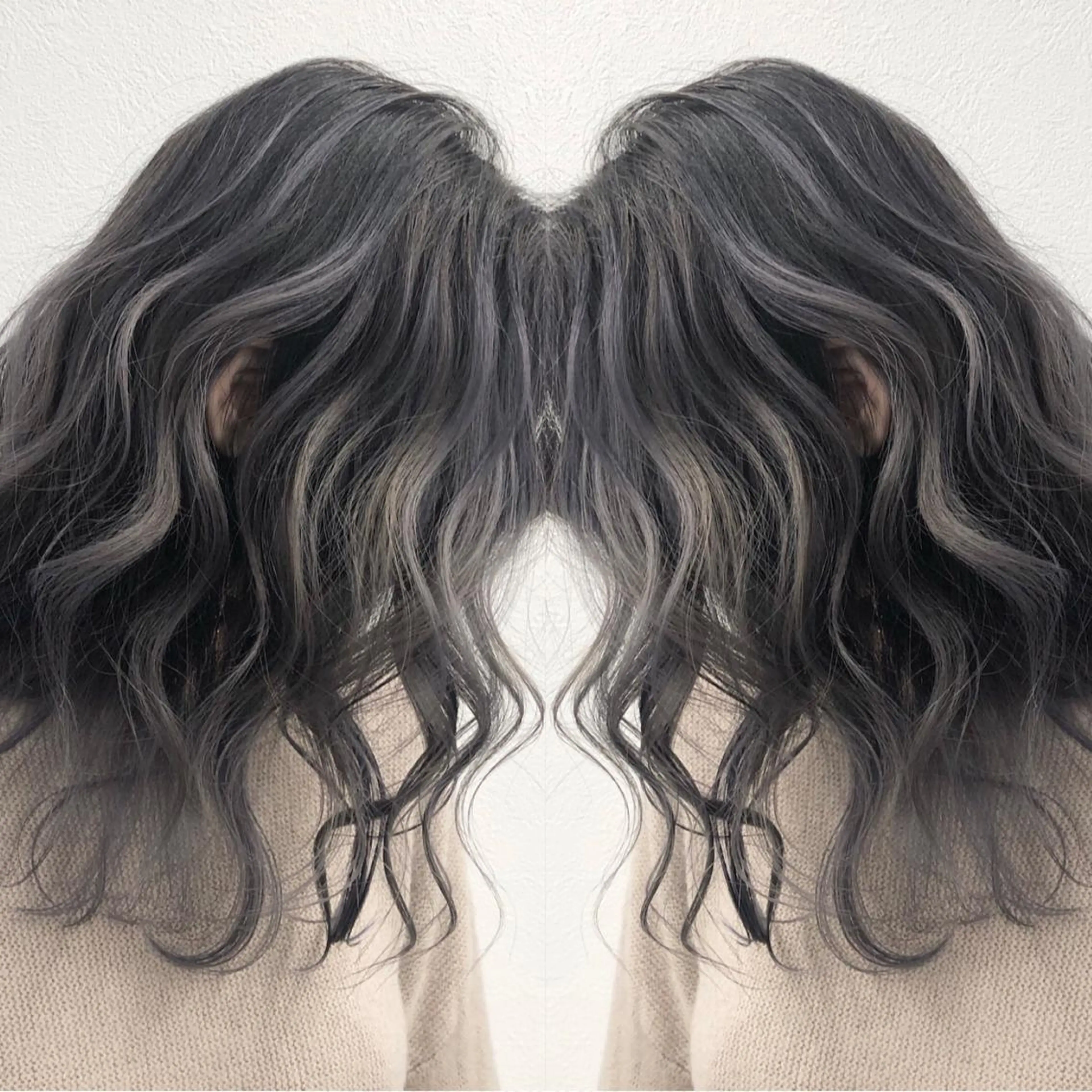 ミディアム シールエクステ エクステ 外国人風カラー ハイライト レイヤーカット アンドウ ユウ/ レイヤーカット/韓国のヘアスタイル