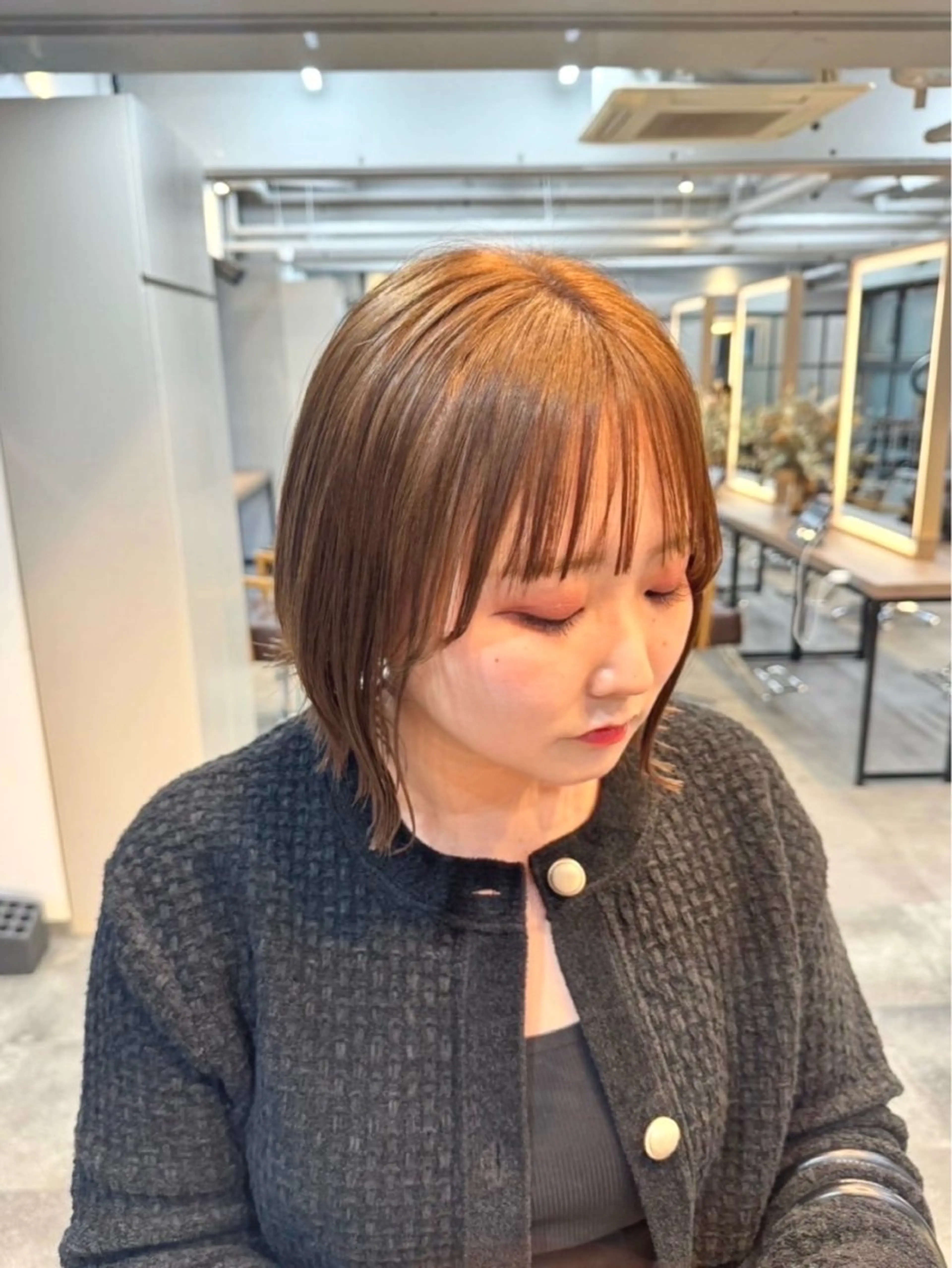 カラー ブラウンカラー マロンブラウン ボブ 髪質改善/レイヤー/ 🐣kokoro🌸のヘアスタイル