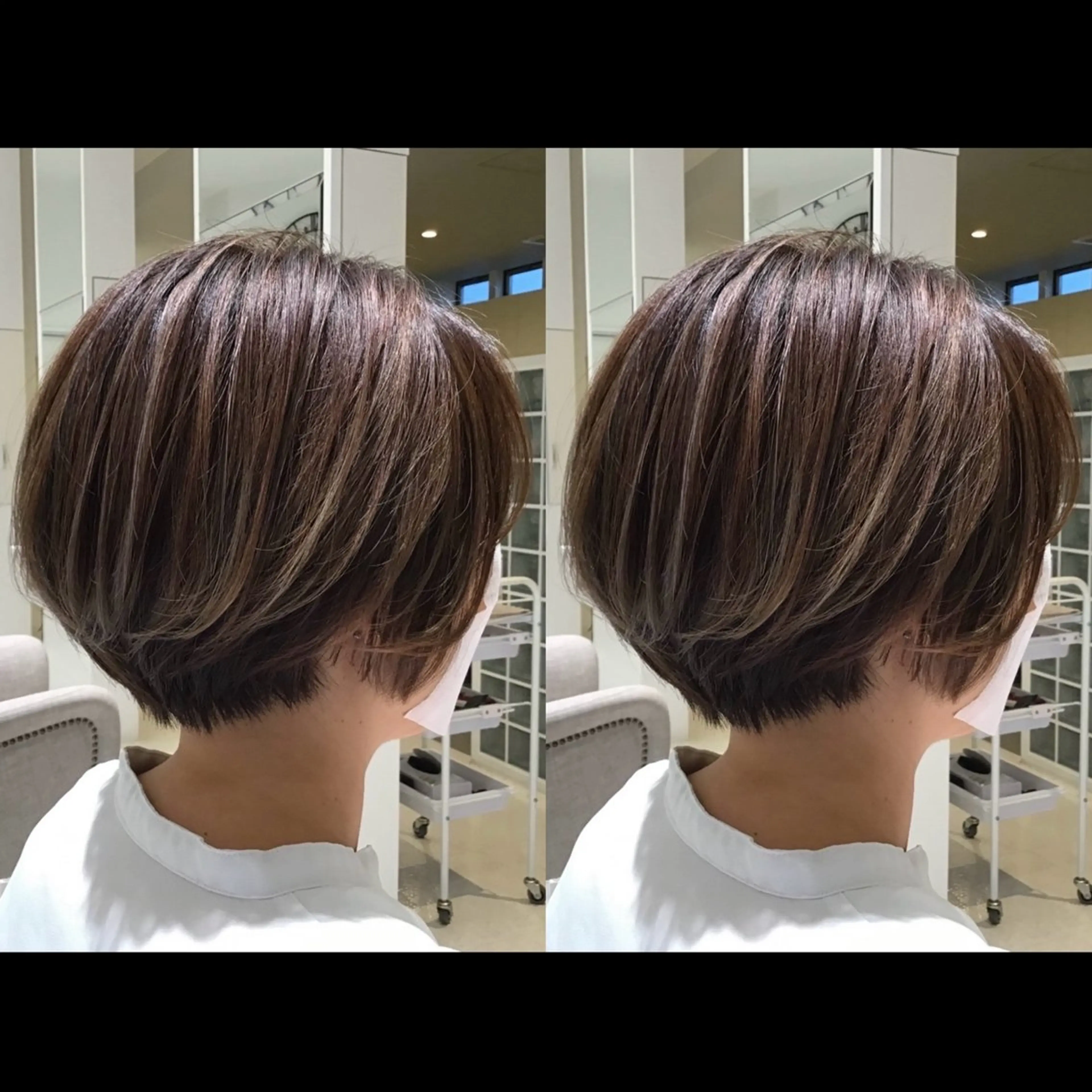 ショート カラー ショートボブ アッシュ ハイライトカラー ボブ ハイライト カットスタジオケン所属・【20時〜22時】 KENのヘアスタイル