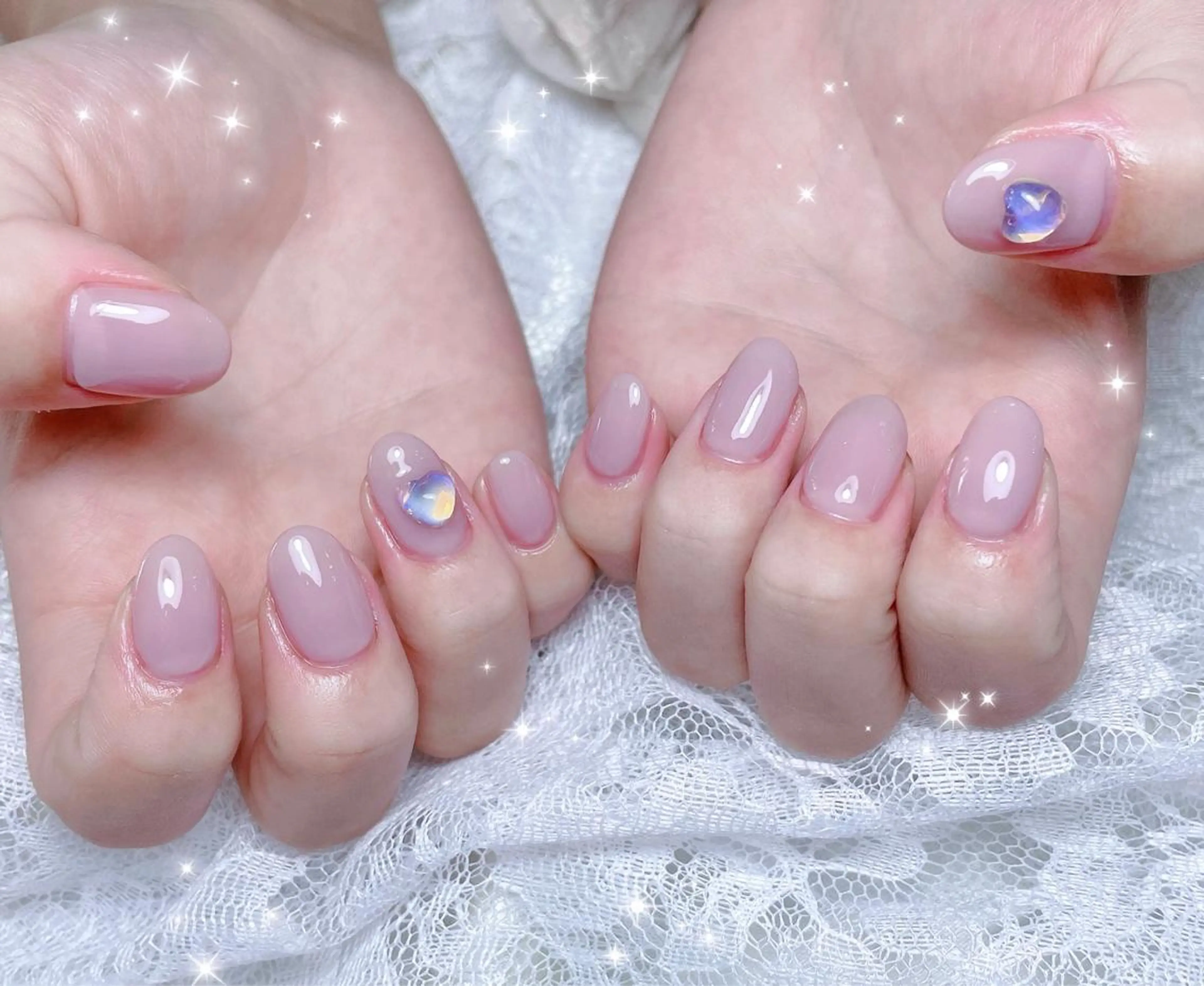 ネイル ワンカラーネイル ピンク ハンドネイル FLARE NAIL フレアネイルのネイルデザイン