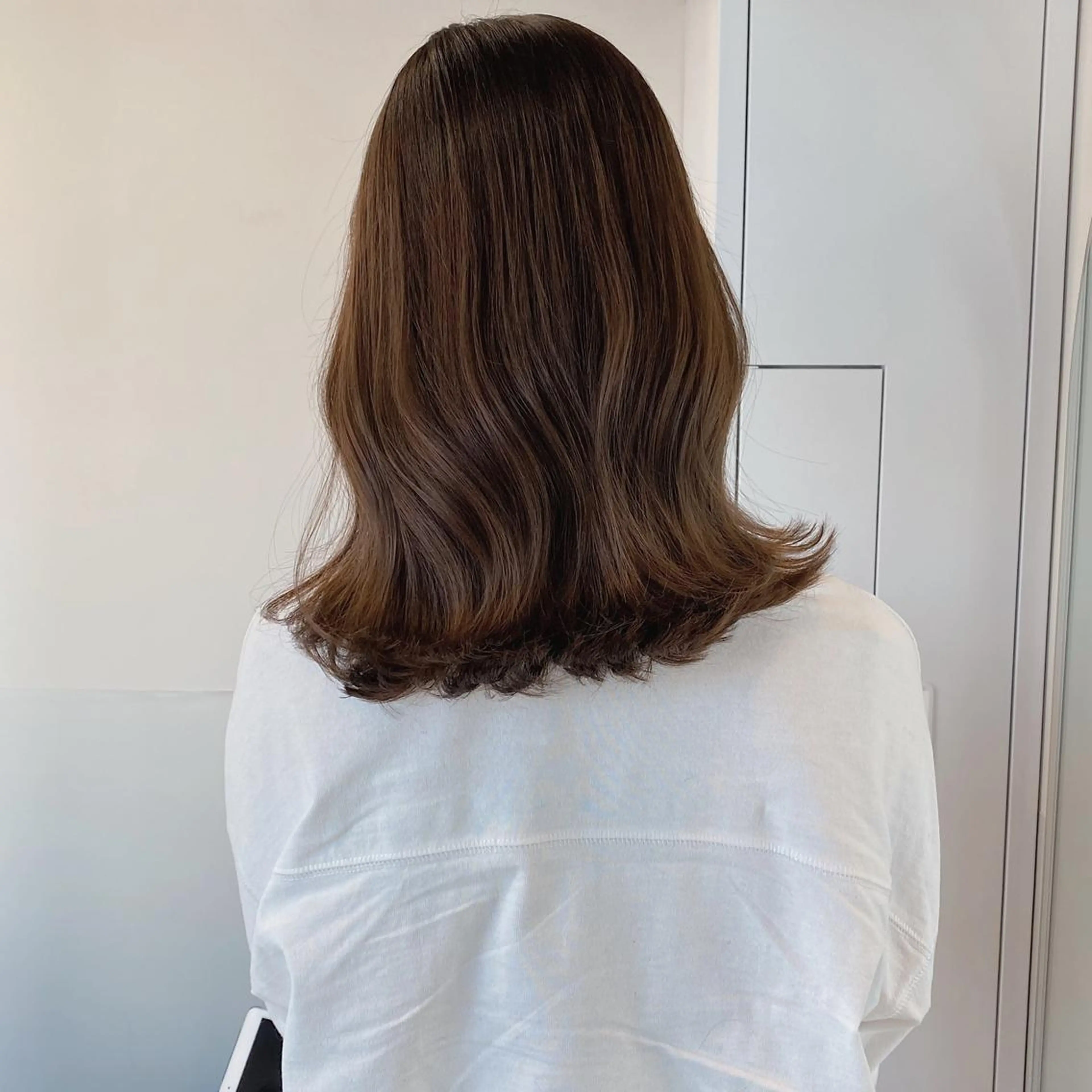 ミディアム カラー ヘアアレンジ ブリーチなしカラー/ 髪質改善/寺門束のヘアスタイル