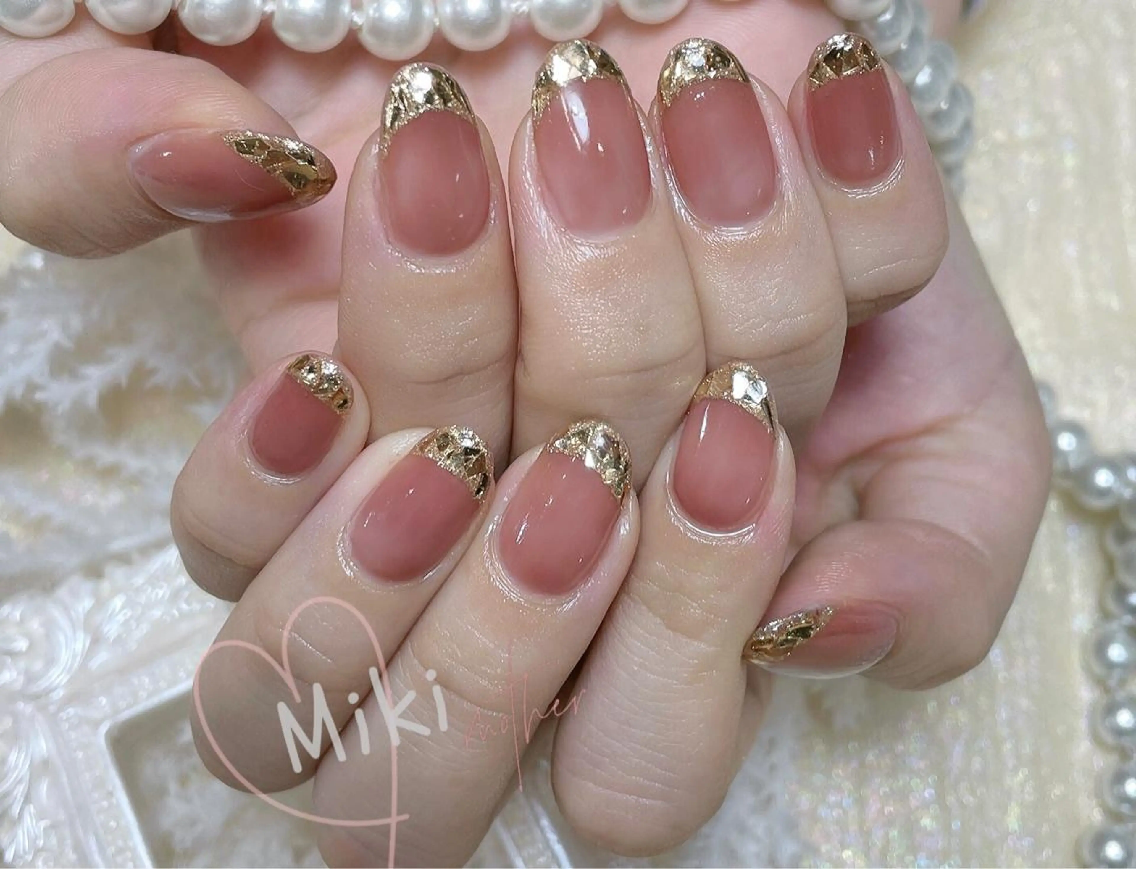 🎀 大人気ガラスフレンチ/ミラーフレンチ/ 💖 【初回ジェルオフ無料ケア込み】の写真