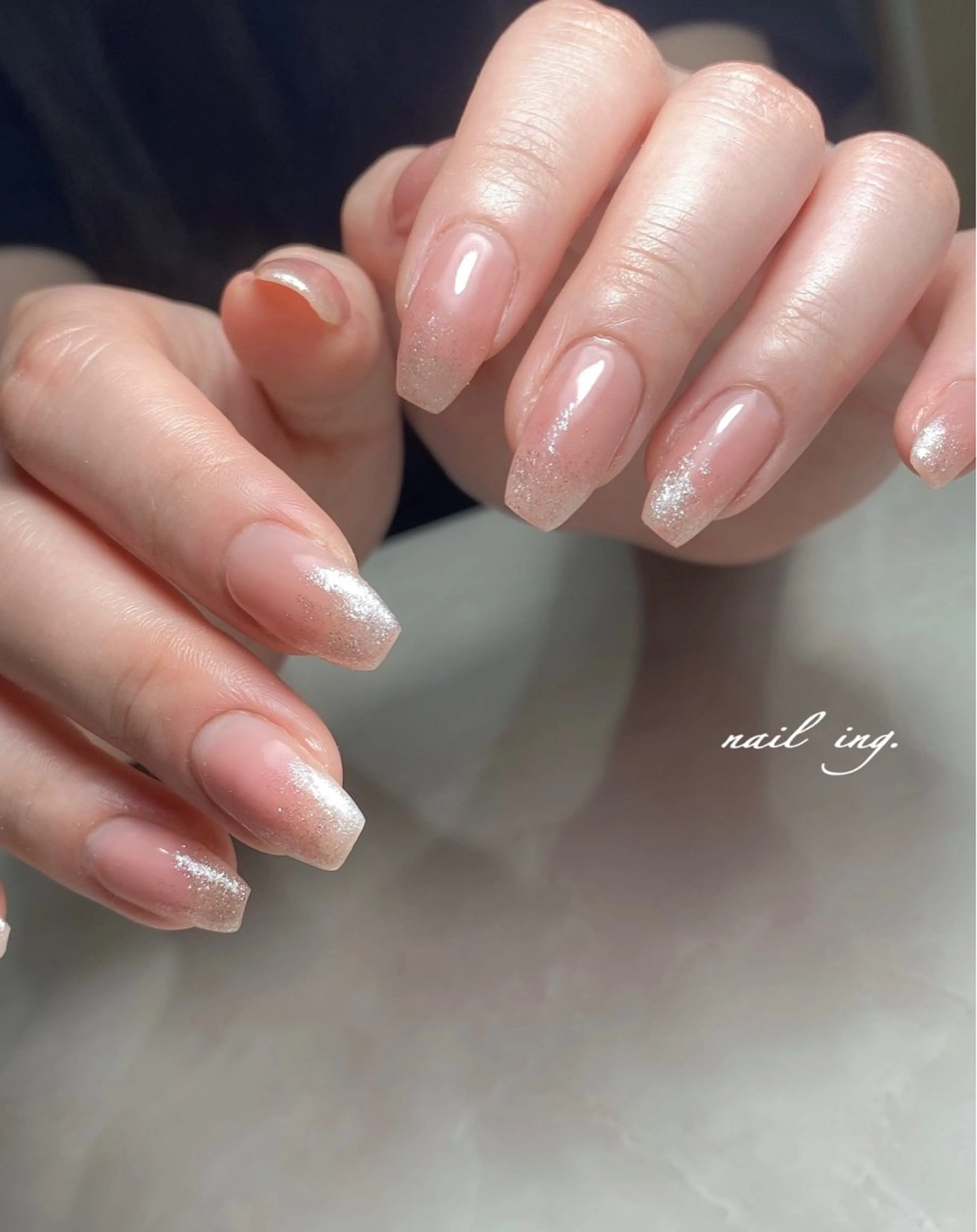 ネイル グラデーション ラメ(グリッター) ラメグラデーション ｉｎｇ .のネイルデザイン