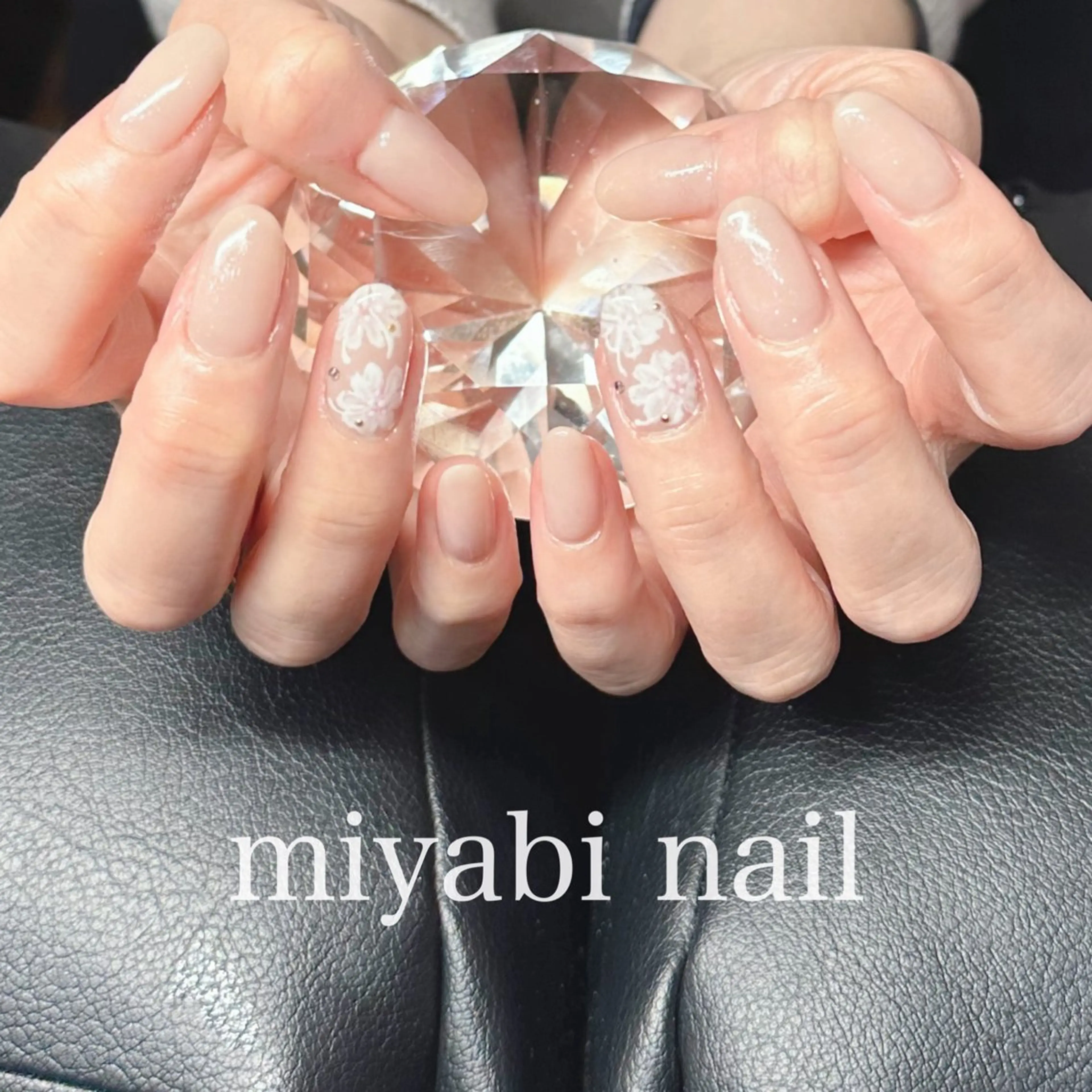 ネイル アートネイル フラワーネイル ジェルネイル ラメ(グリッター) 持ち込み ハンドネイル miyabi nail 桂川駅近くのネイルデザイン