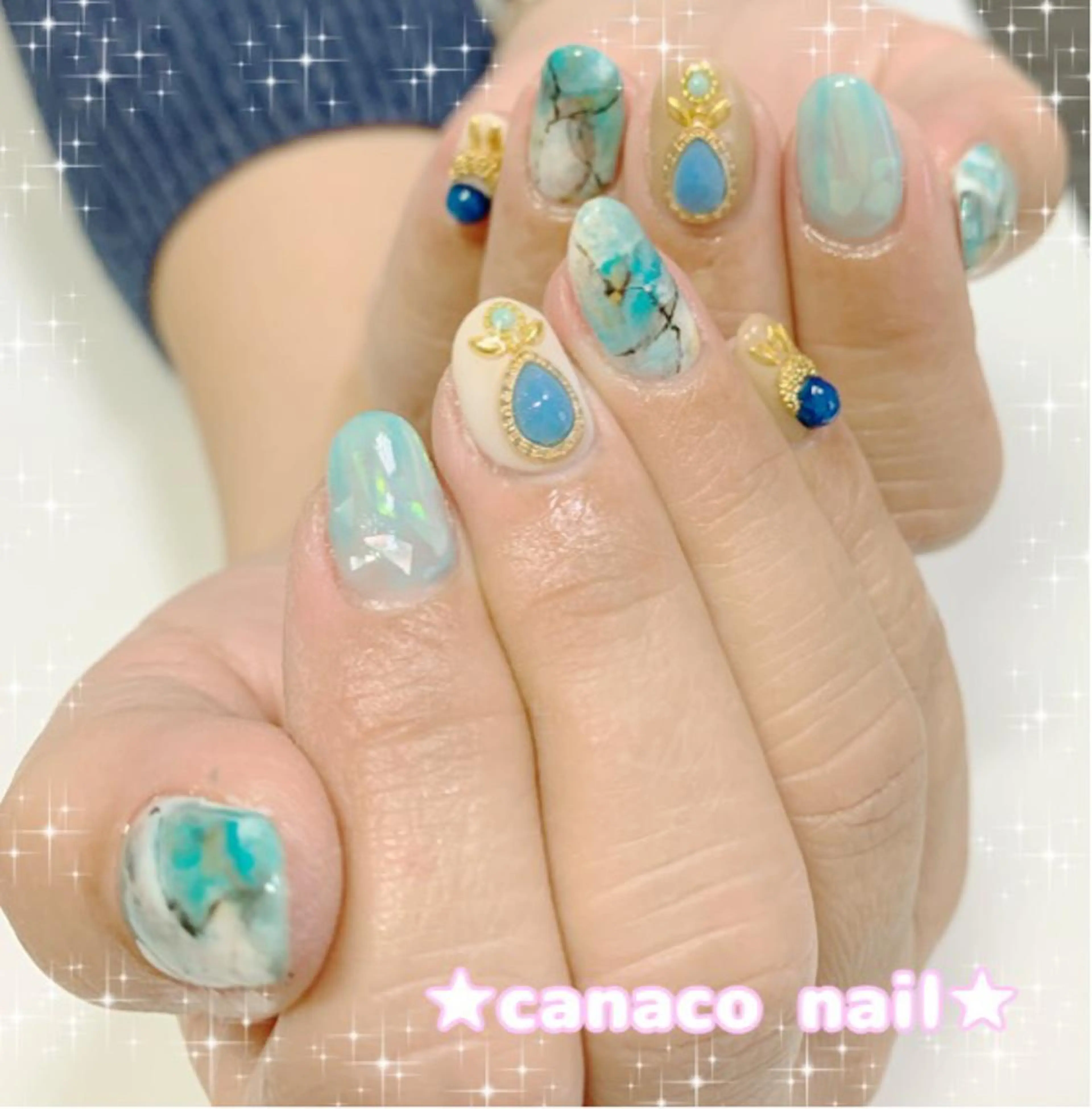 ネイル 持ち込み ハンドネイル ハンドケア ベテランネイル cnc  nailのネイルデザイン