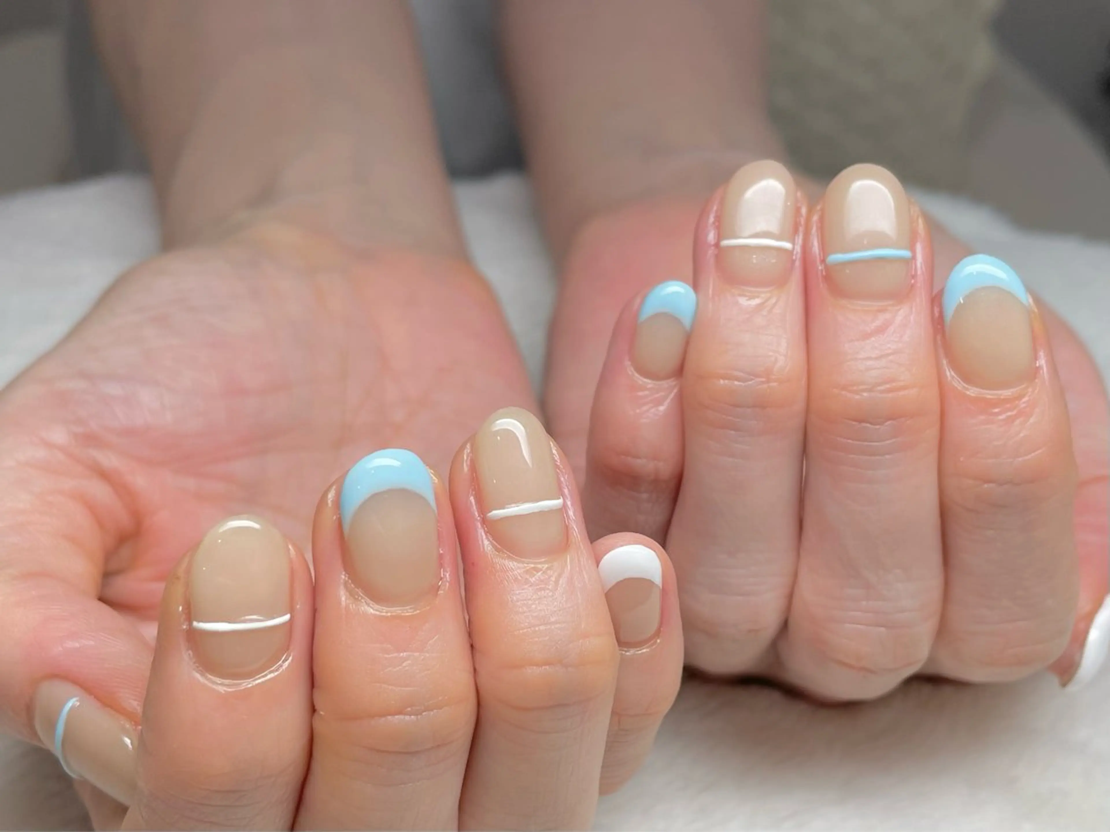 ネイル フレンチネイル ぷっくりネイル riri-nail Rie Endoのネイルデザイン