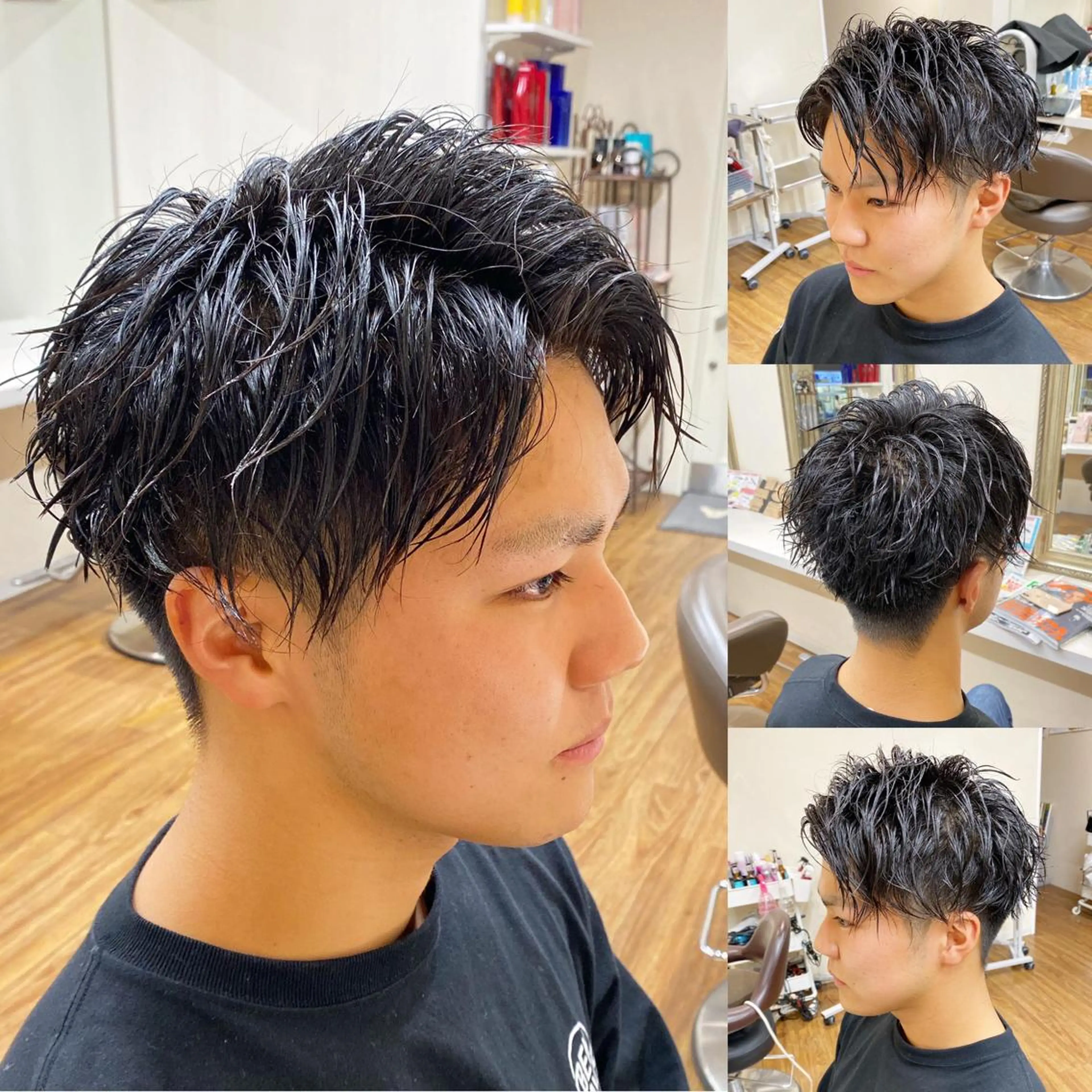 メンズ メンズパーマ メンズツイストパーマ ツイストパーマ カット パーマ 🟦メンズパーマ🟦 横浜駅｜小上馬淳司のヘアスタイル