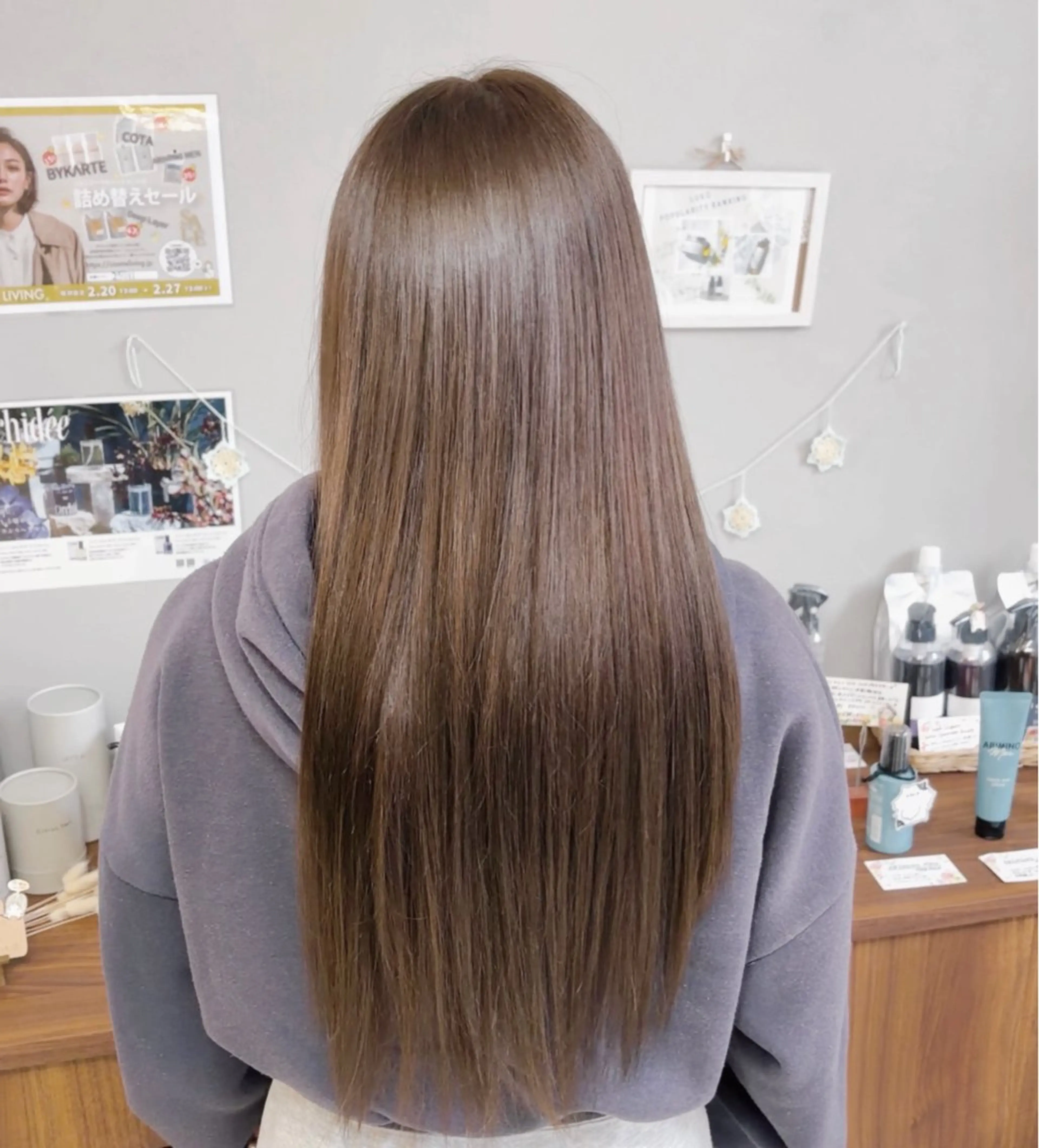 ロング カット ヘアカラー トリートメント 横山 翔のヘアスタイル