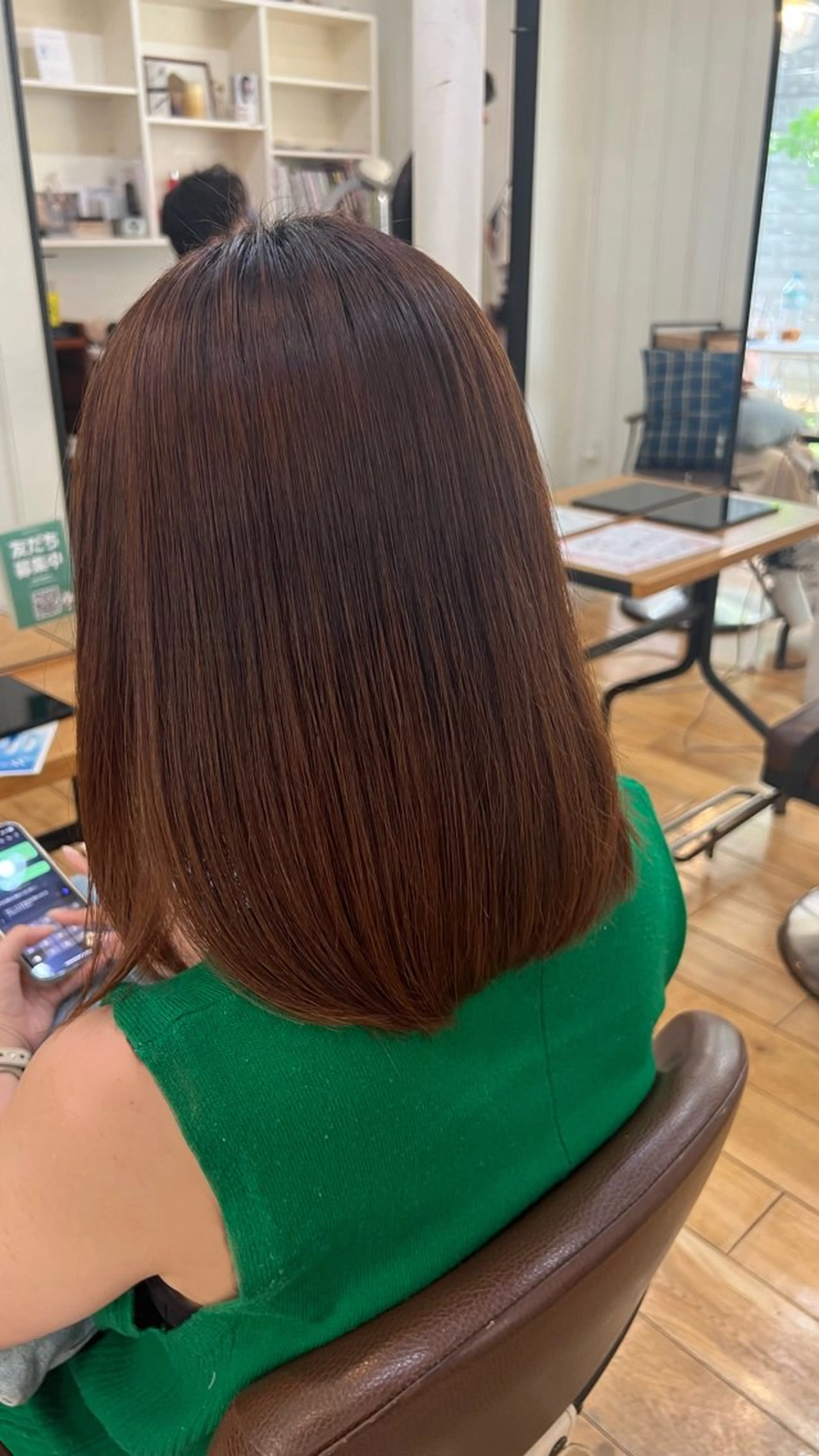 ミディアム 縮毛矯正 ミディアムレイヤー/ 艶カラー🎀　emiのヘアスタイル