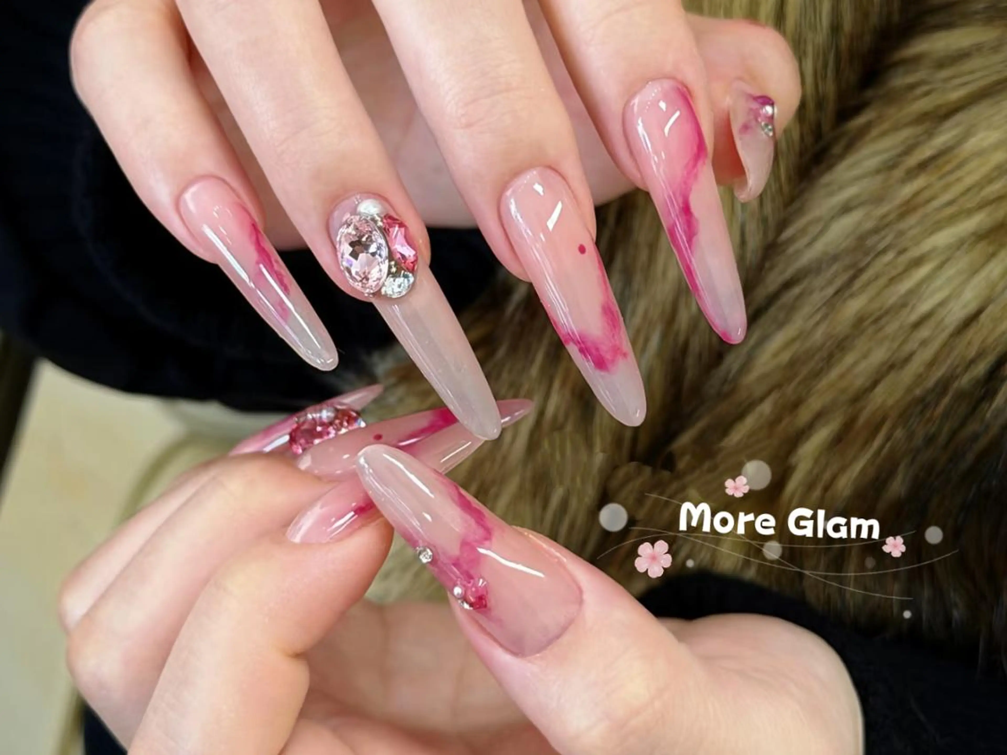 ネイル フットネイル フレンチネイル ジェルネイル ガラスフレンチ 韓国ネイル MoreGlam ネイルのネイルデザイン