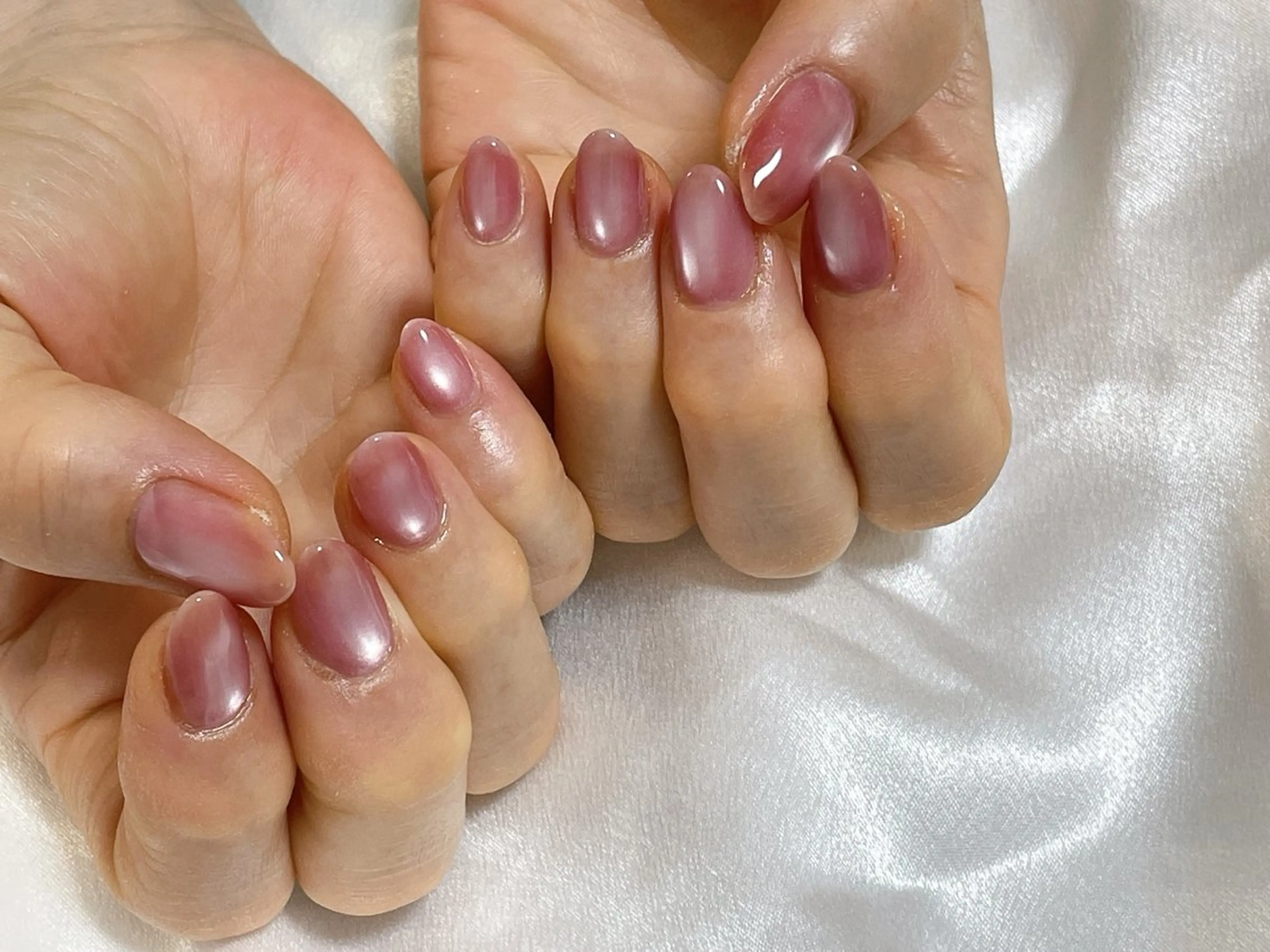 ネイル オーロラネイル 桜ネイル フラワーネイル フットネイル フレンチネイル ハンドネイル mogunail &blowのネイルデザイン