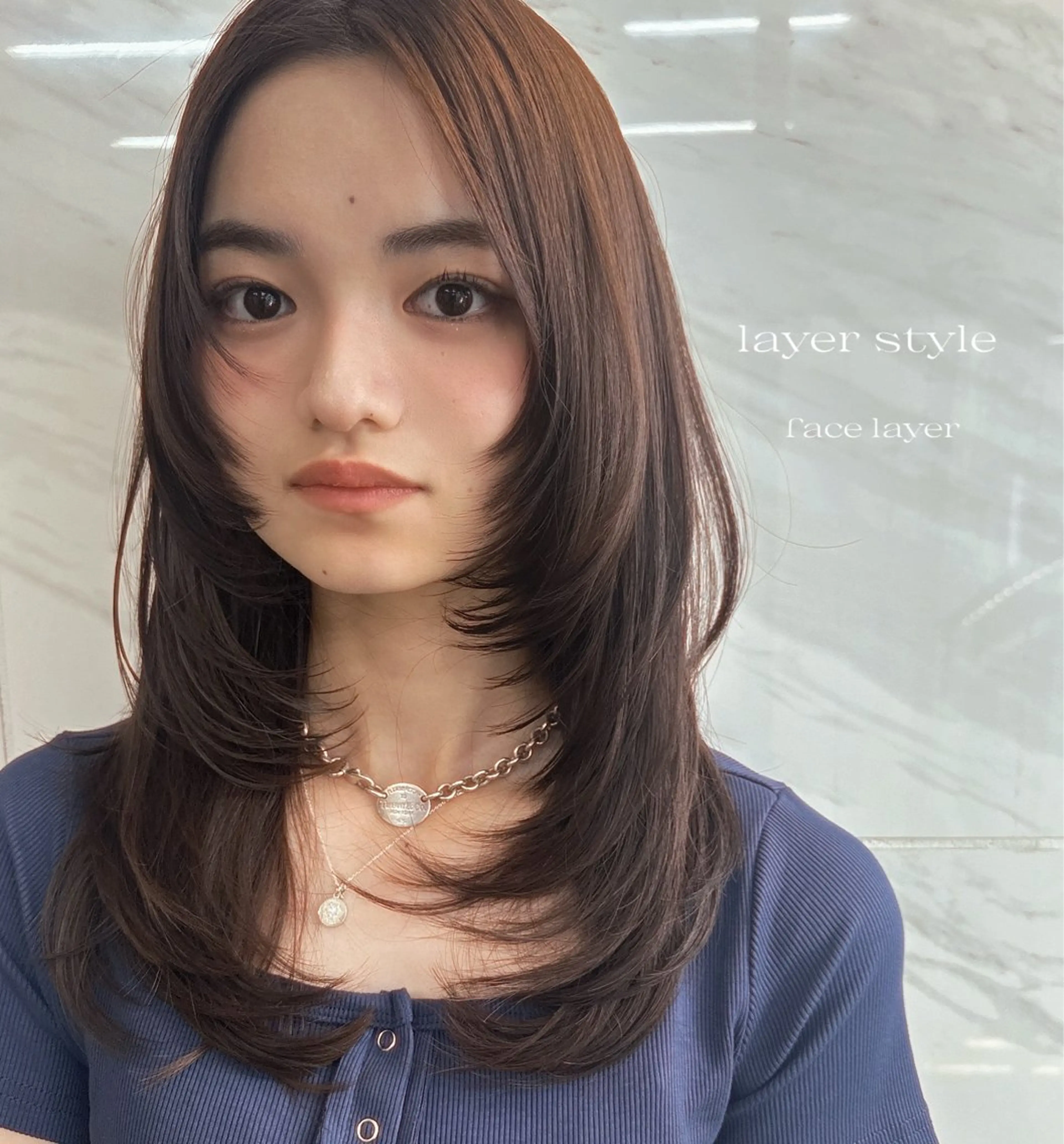 セミロング カラー Pocket仙台 💚モエリのヘアスタイル