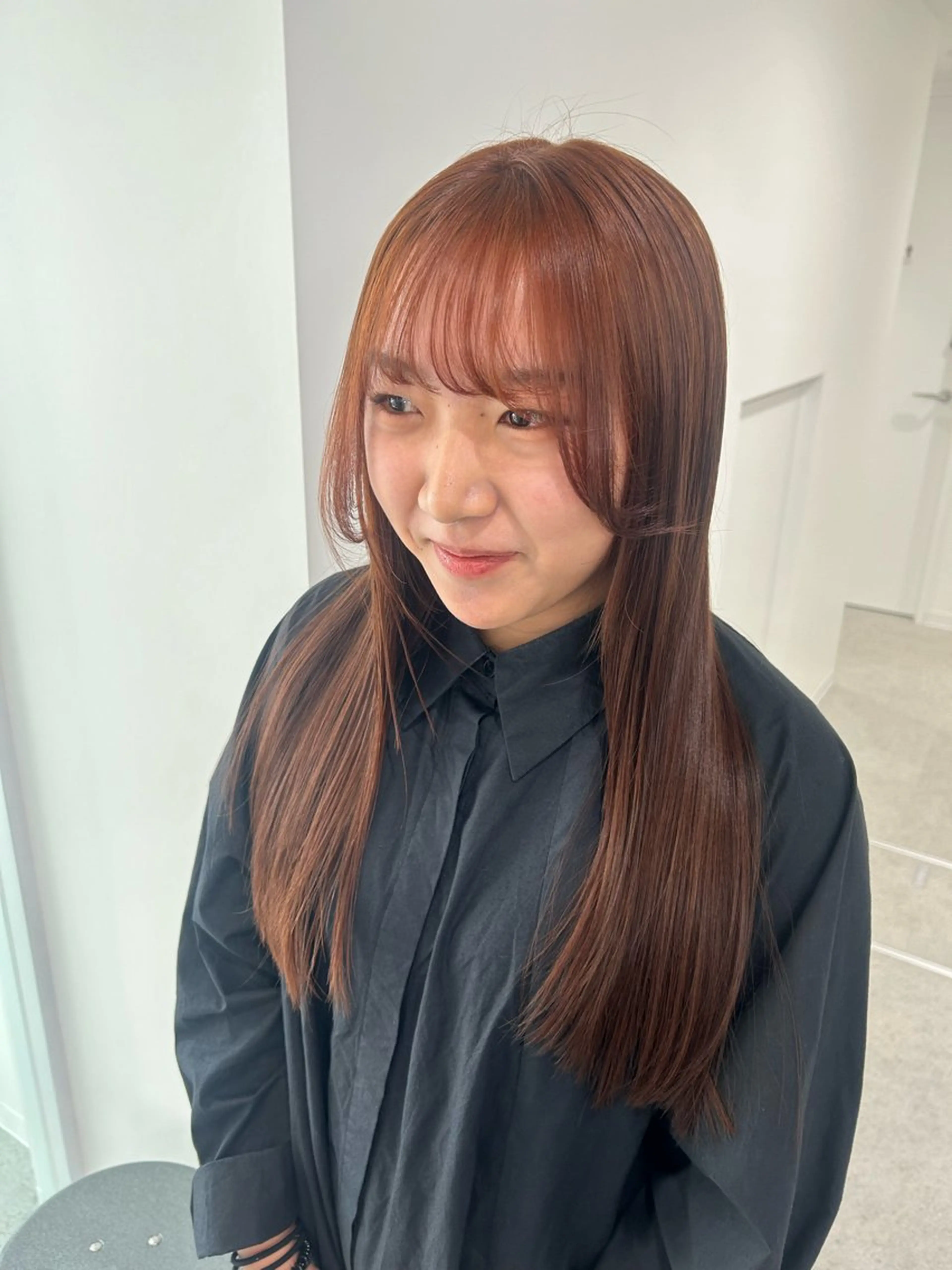 ロング カラー 愛結 暖色カラー🎀🩰のヘアスタイル