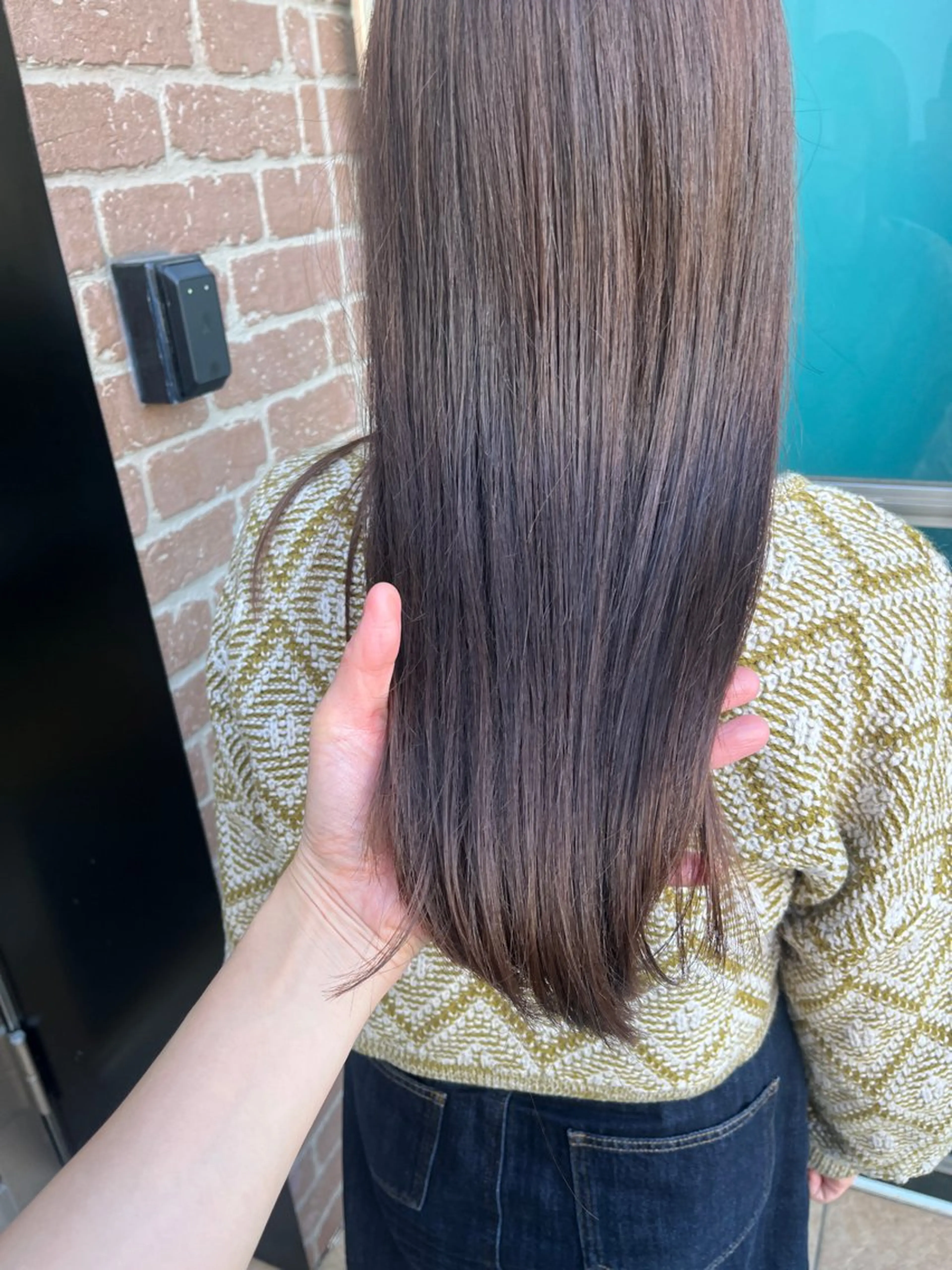 ロング カラー カット 久木原 ゆりのヘアスタイル