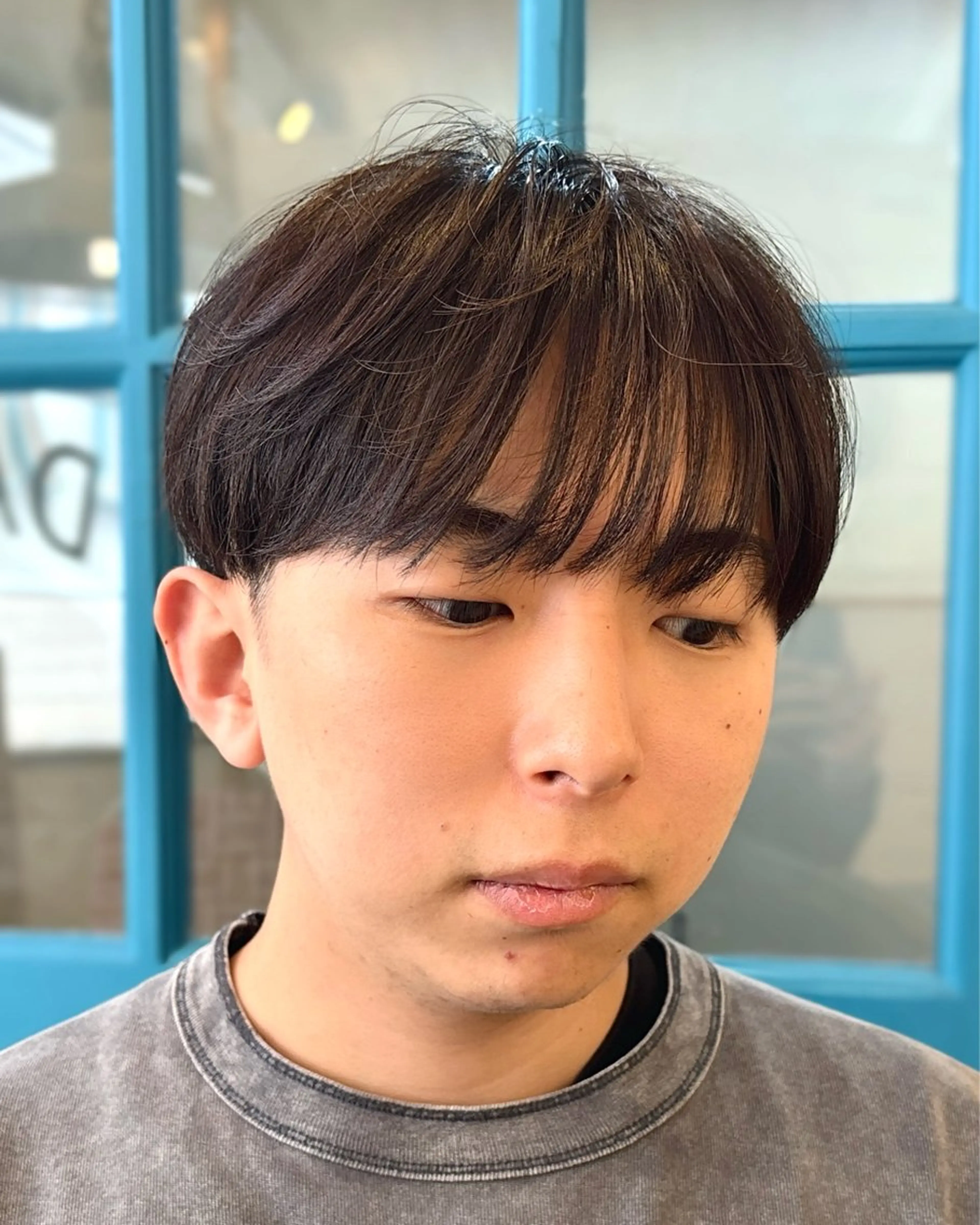 メンズ メンズ韓国風 マッシュ シースルーマッシュ カット ショート、韓国メンズ ヘアのかつらぎのヘアスタイル