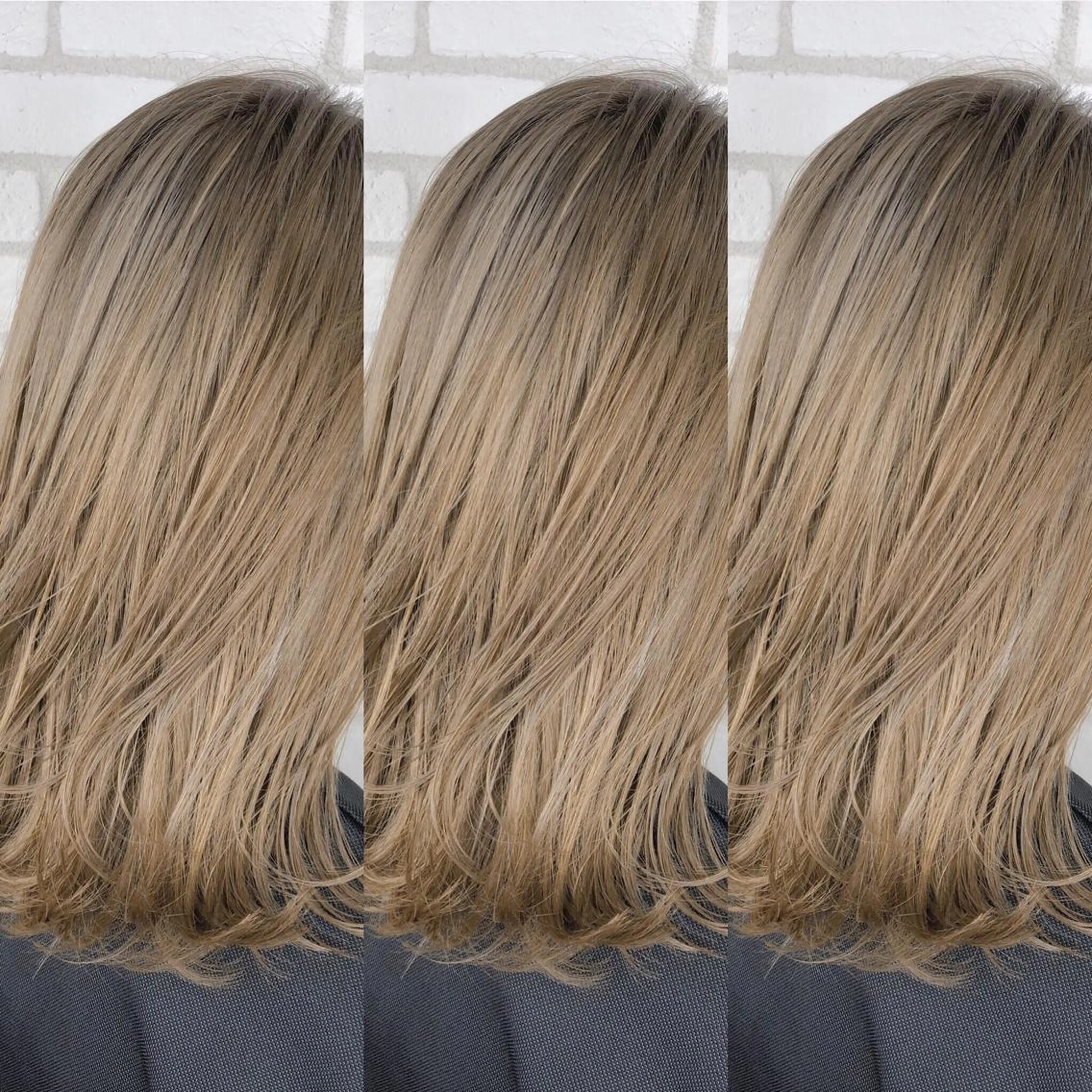 ミディアム カラー ベージュカラー ブリーチ ハイライトカラー ハイトーンカラー ハイライト 小島 侑衣のヘアスタイル