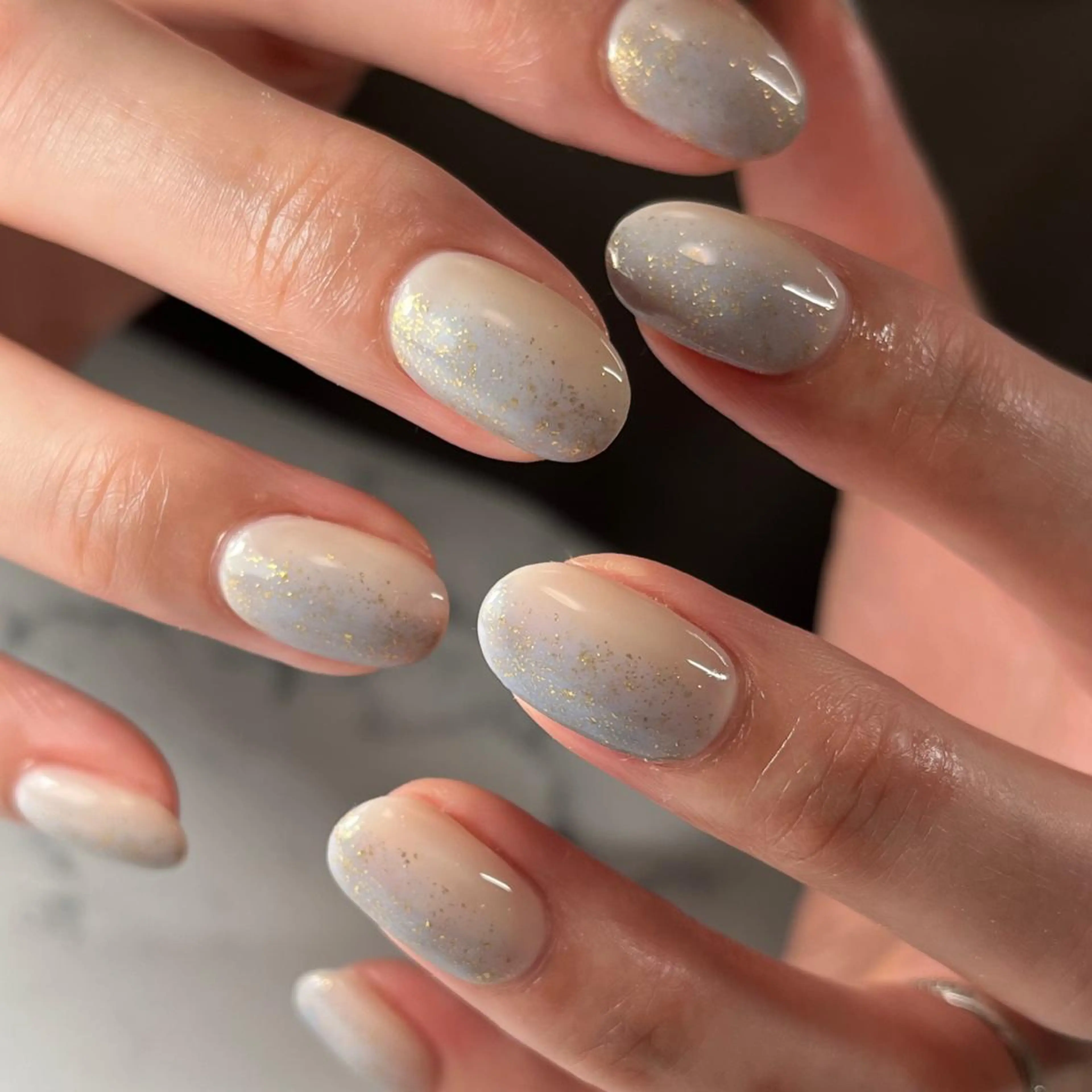 ネイル グラデーション 水色 ニュアンスネイル ワンカラーネイル 夏ネイル NAIL NOWのネイルデザイン