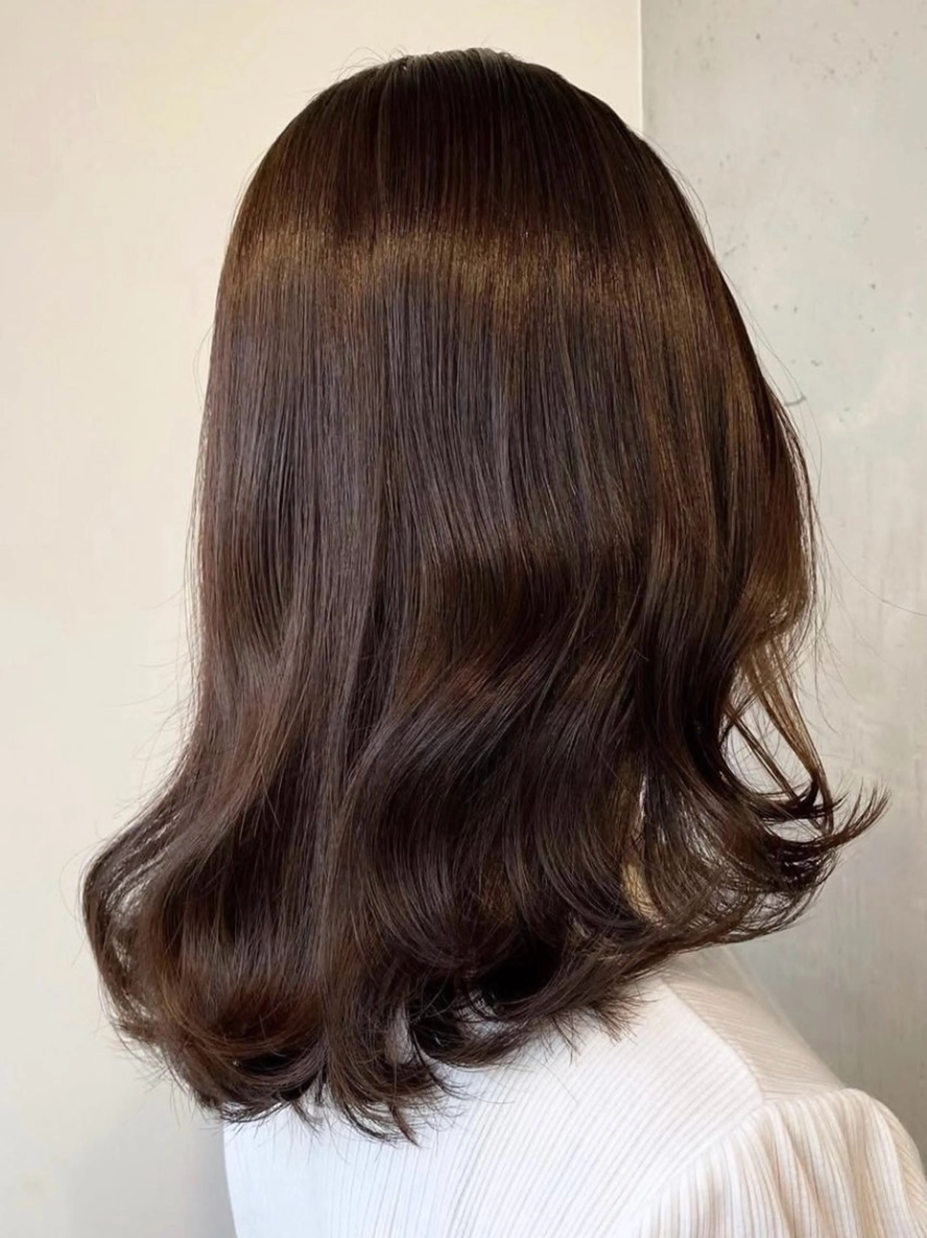 ミディアム カラー カット ヘアカラー トリートメント nu ✧︎*。のヘアスタイル