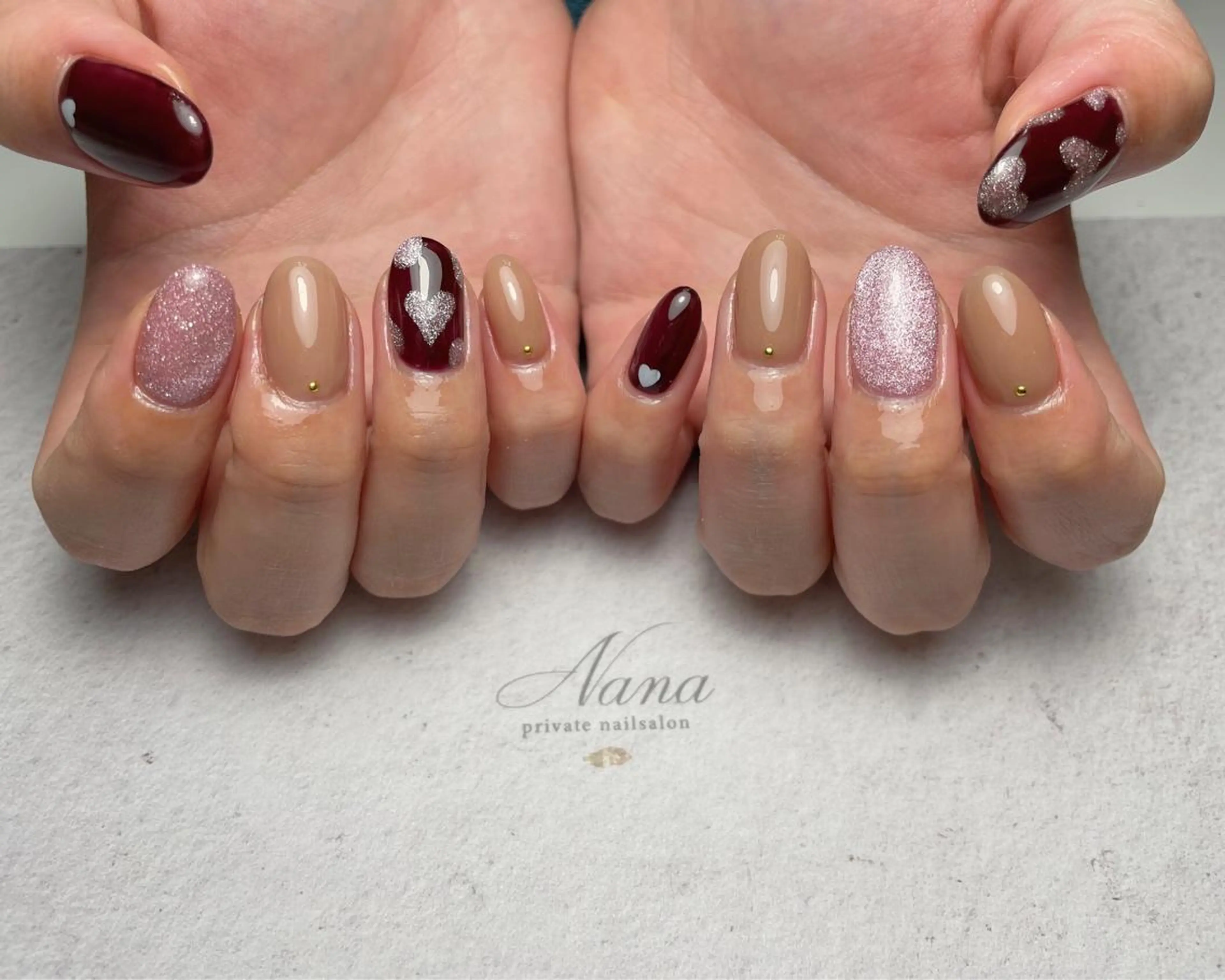 ネイル ハート nailsalon NANAのネイルデザイン