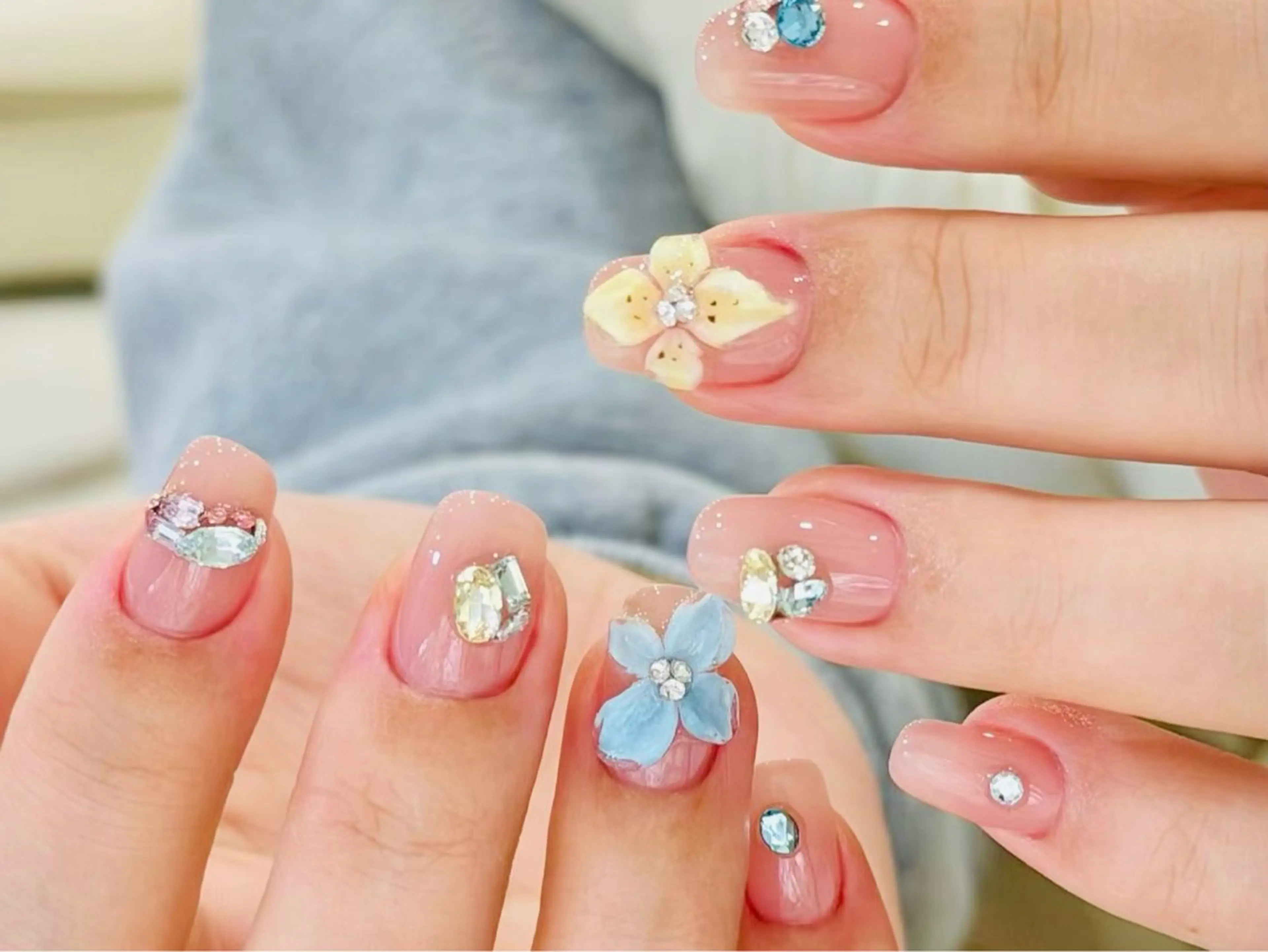 ネイル 春ネイル 美ノ庵ネイルサロン メトロポリタン前店のネイルデザイン