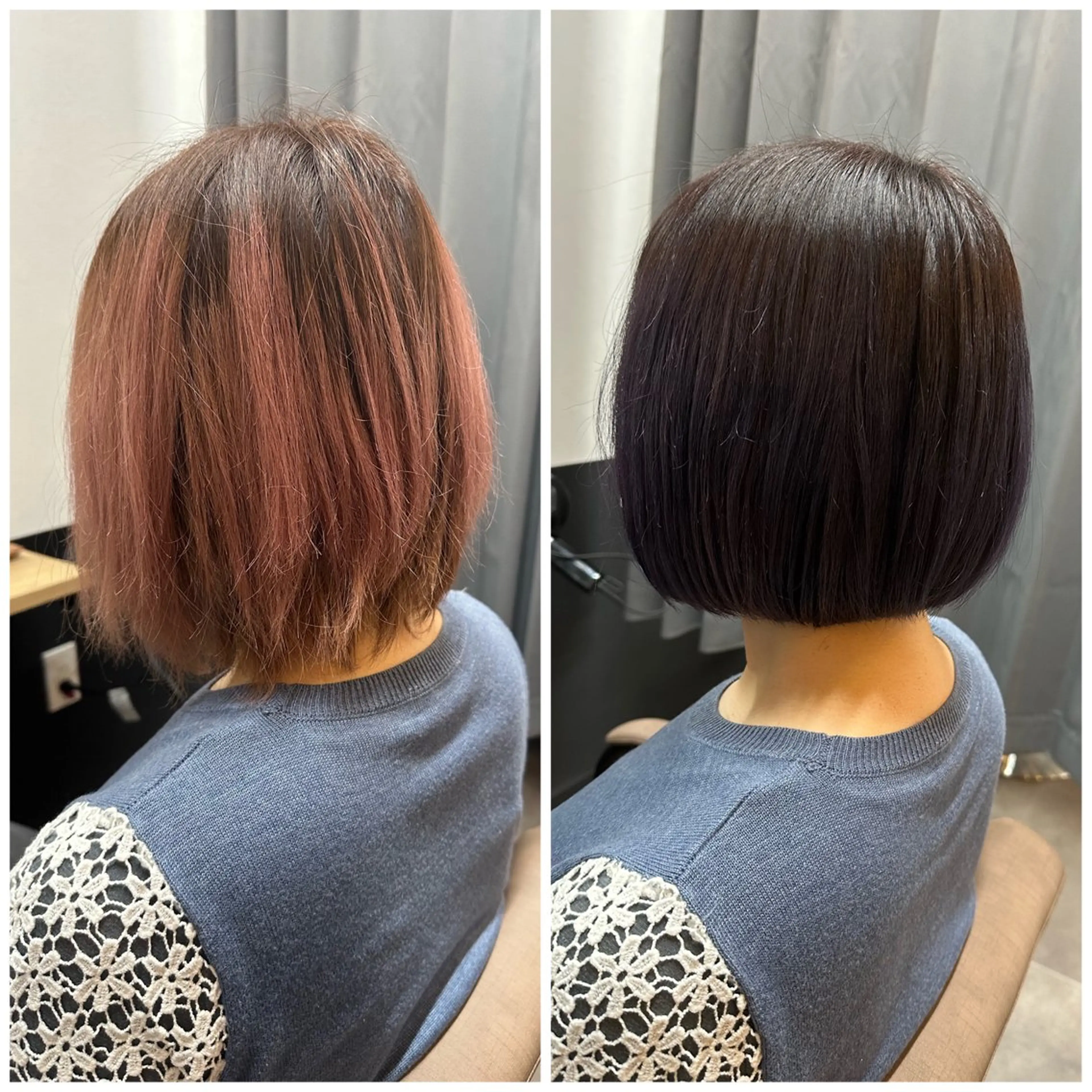 ショート カラー ブリーチ ラベンダーカラー ボブ カット ヘアカラー トリートメント TELAHAIR成田 マネージャー吉野美羽のヘアスタイル