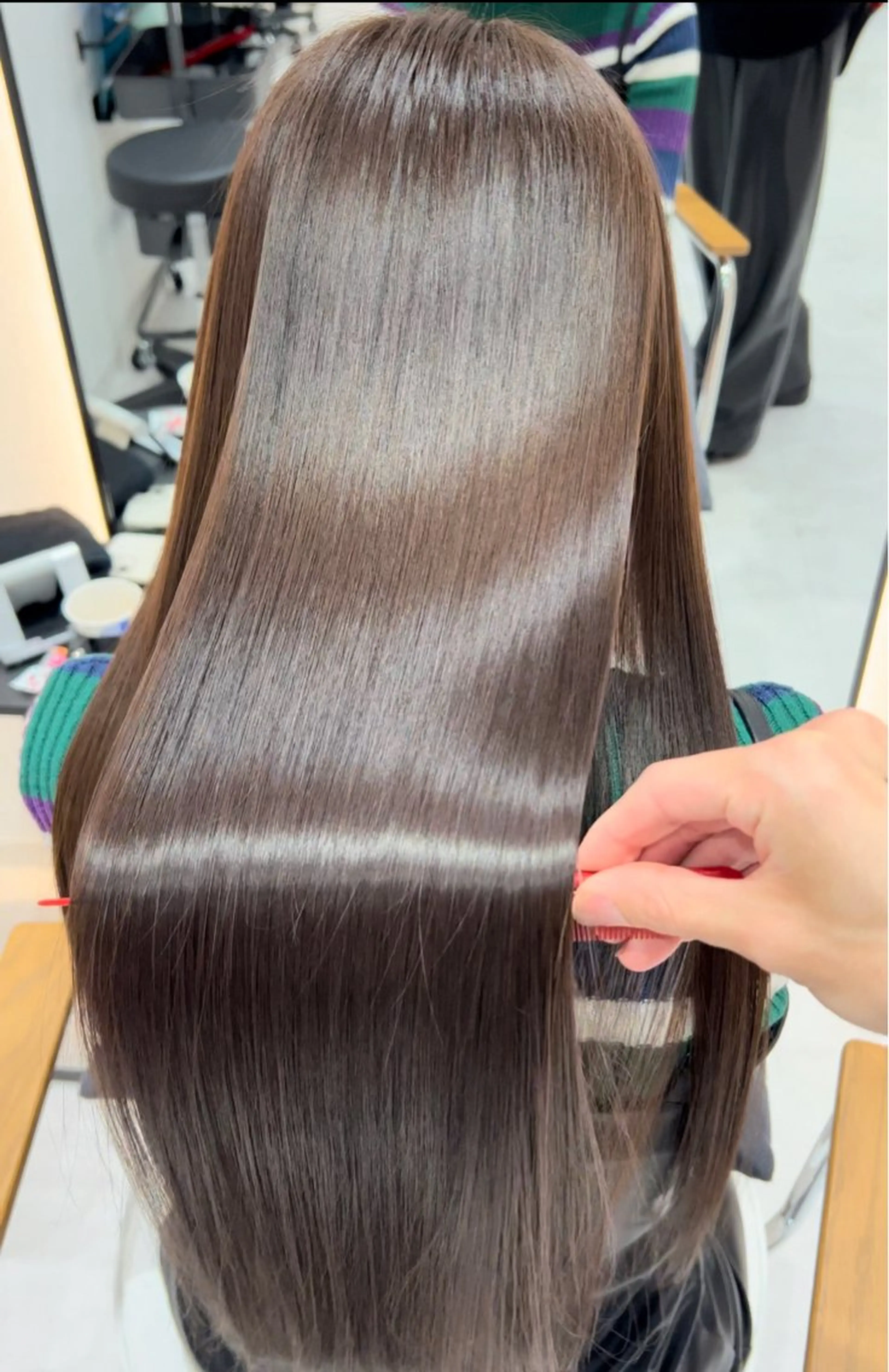 ロング カット ヘアカラー トリートメント 韓国ヘア🩶侑矢 艶髪透明感/福岡のヘアスタイル