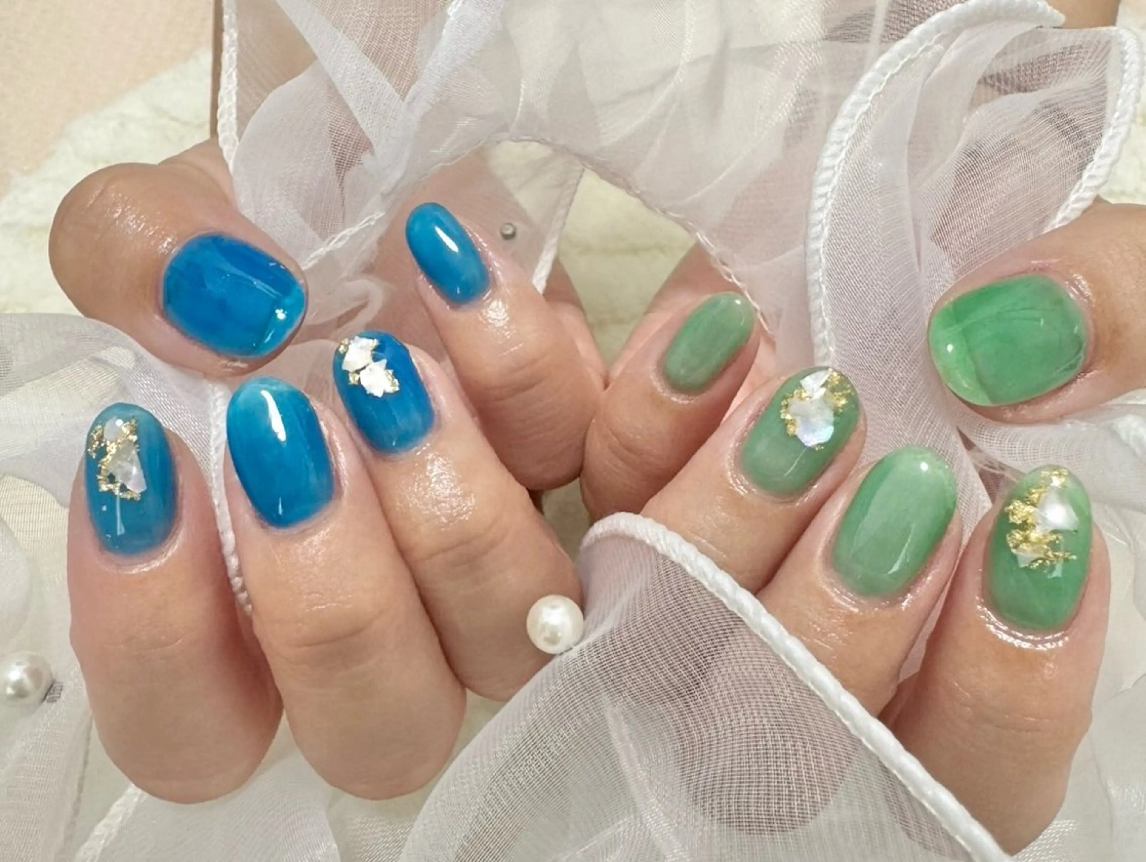 ネイル 夏ネイル ハンドネイル わたなべ さやかのネイルデザイン