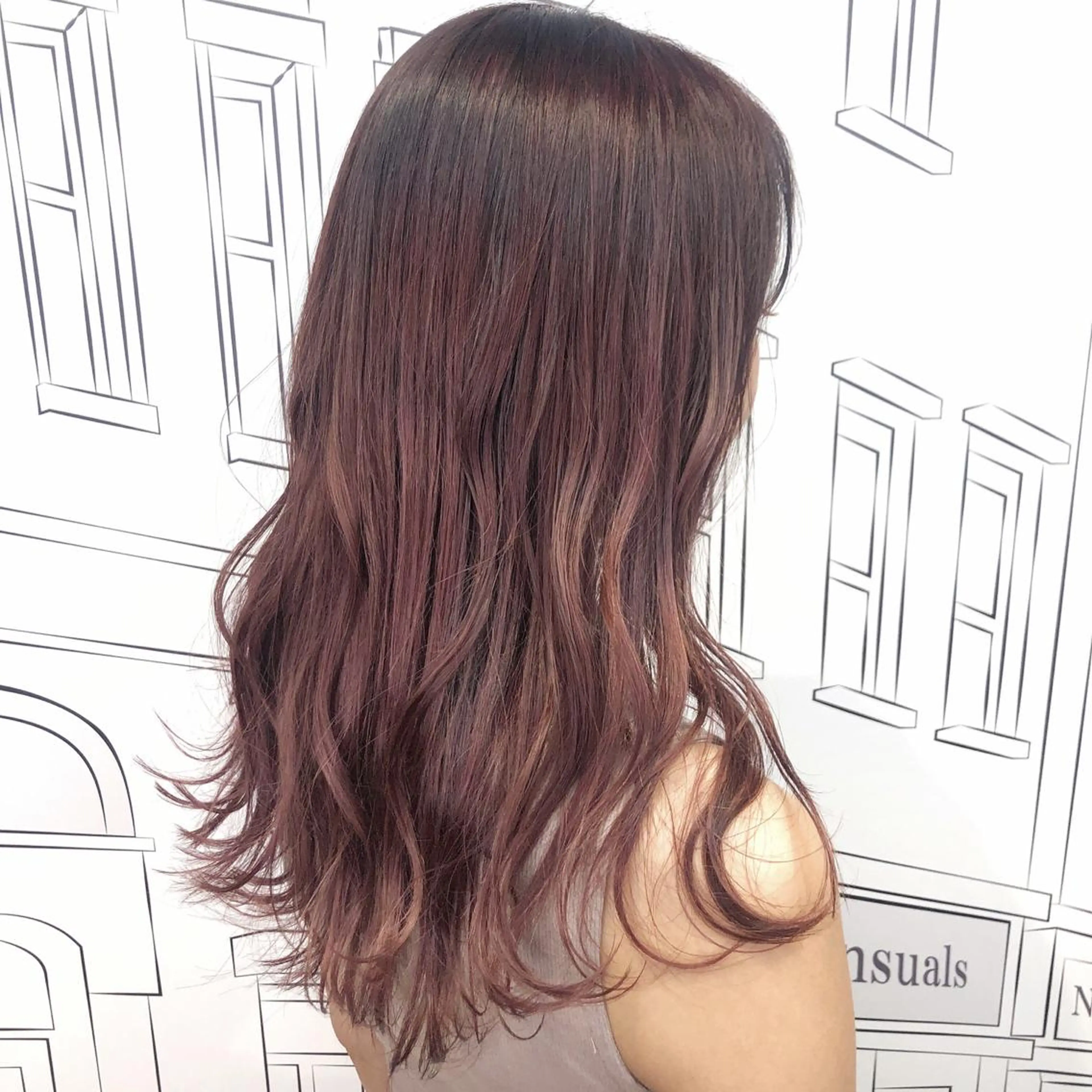 セミロング カラー カット ヘアカラー トリートメント TOMOKA 艶髪/透明感カラーのヘアスタイル