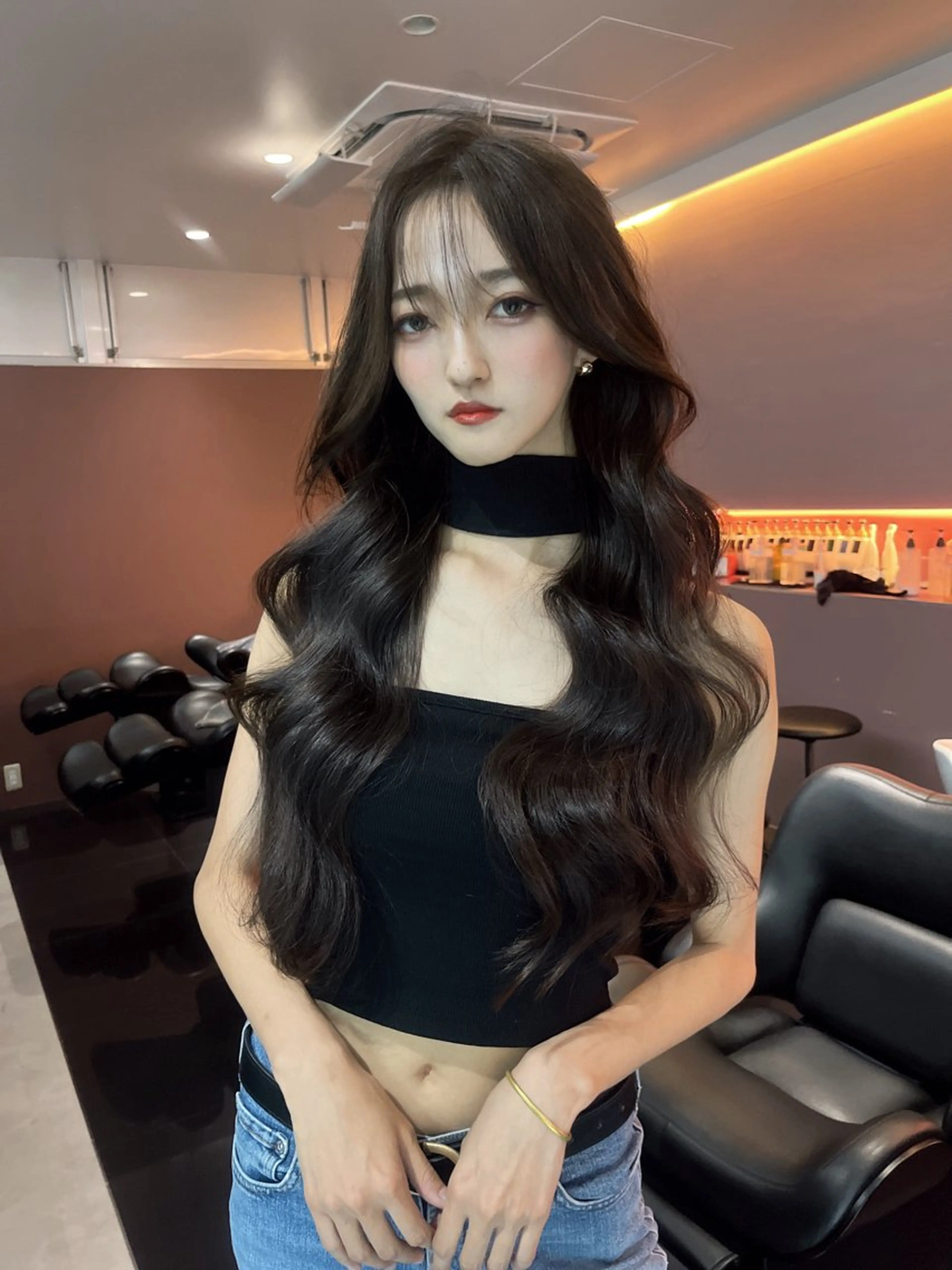 ロング カット トリートメント 海野翔吾🇨🇳 ワンホンレイヤーのヘアスタイル