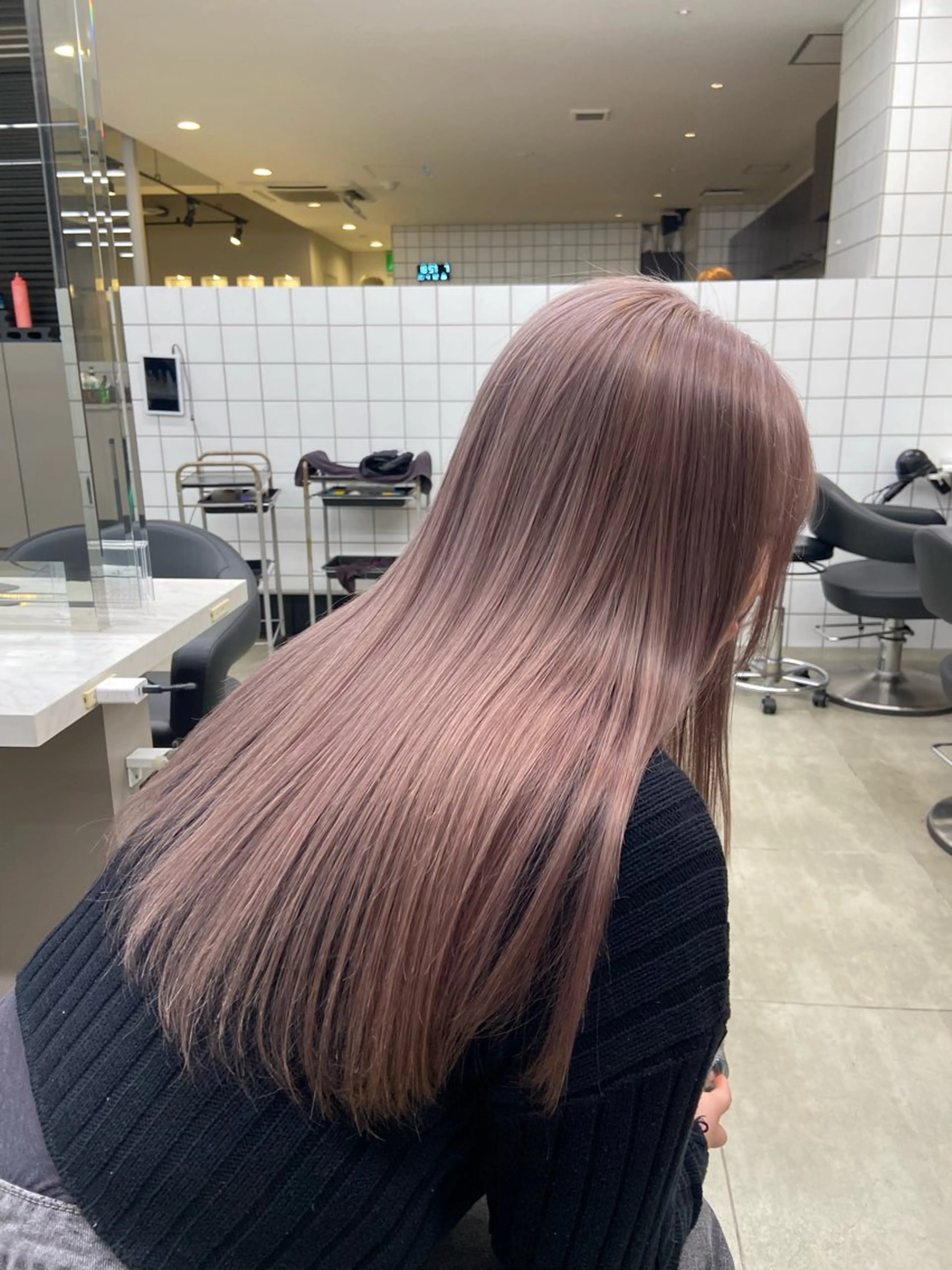 セミロング カラー ヘアアレンジ Over hair_ misakiのヘアスタイル