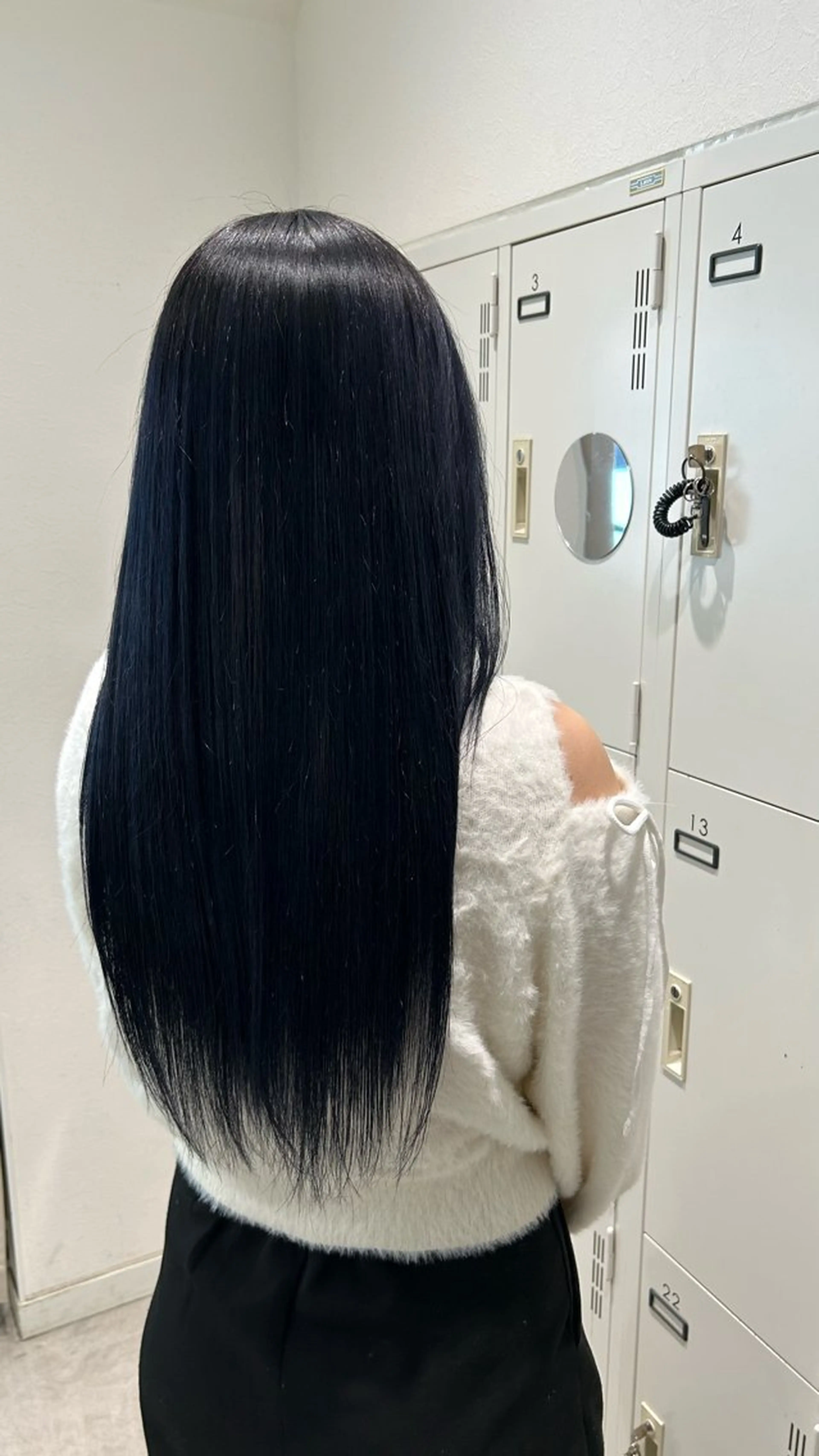 ロング 縮毛矯正/ブリーチ 無しWカラーのヘアスタイル