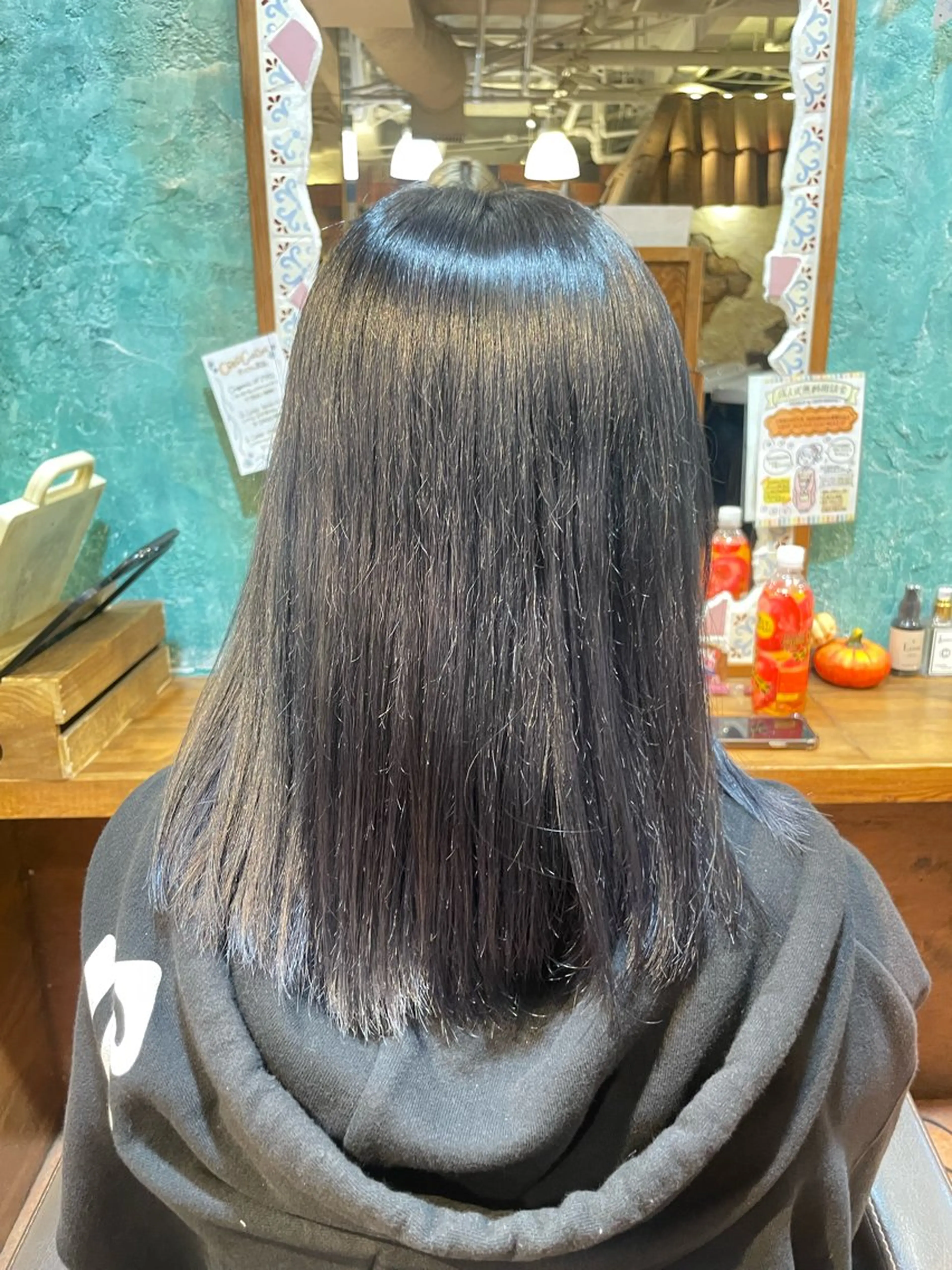 ミディアム カット 縮毛矯正 林 海翔のヘアスタイル