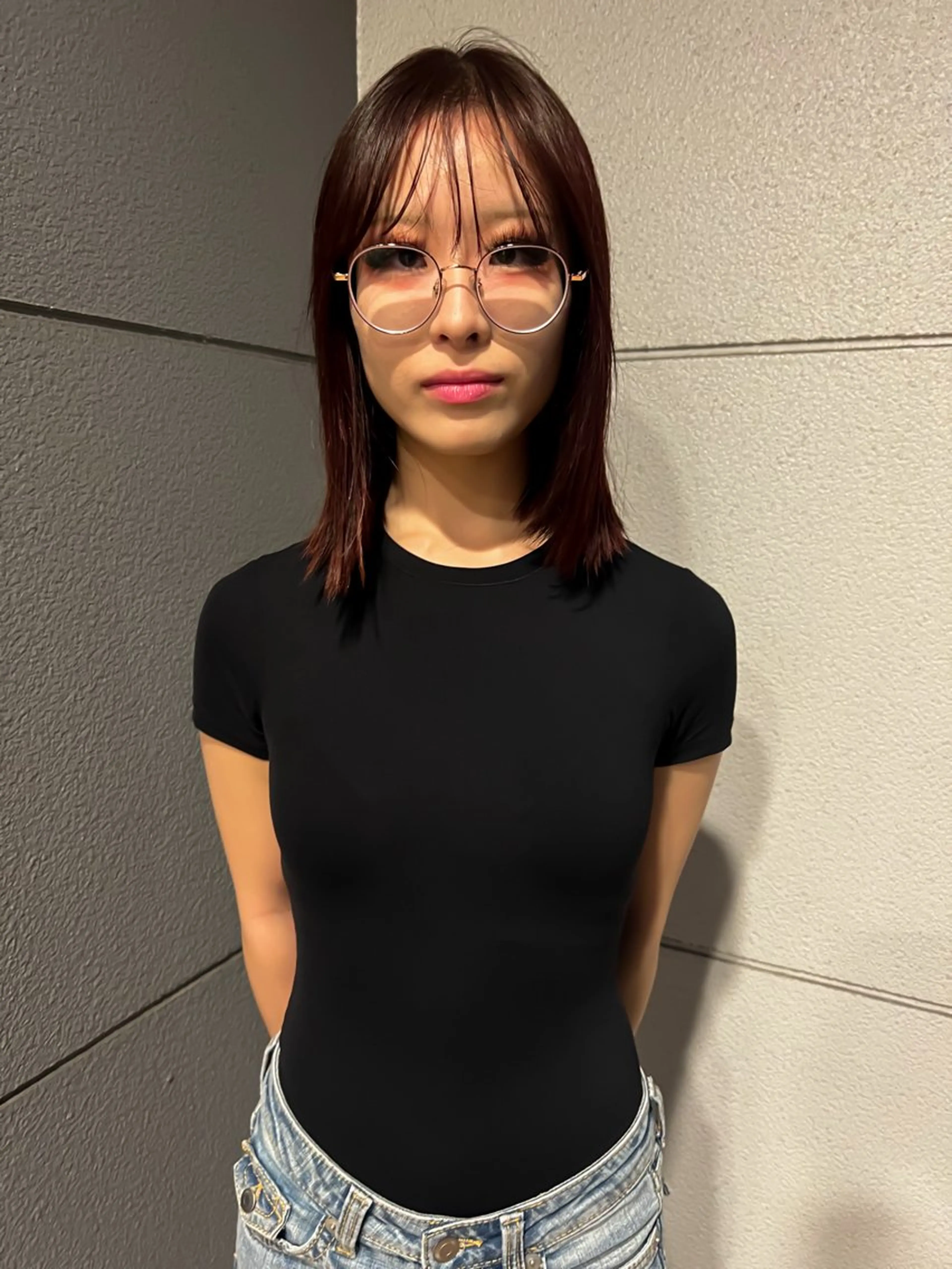 ミディアム カラー にこ /iciのヘアスタイル