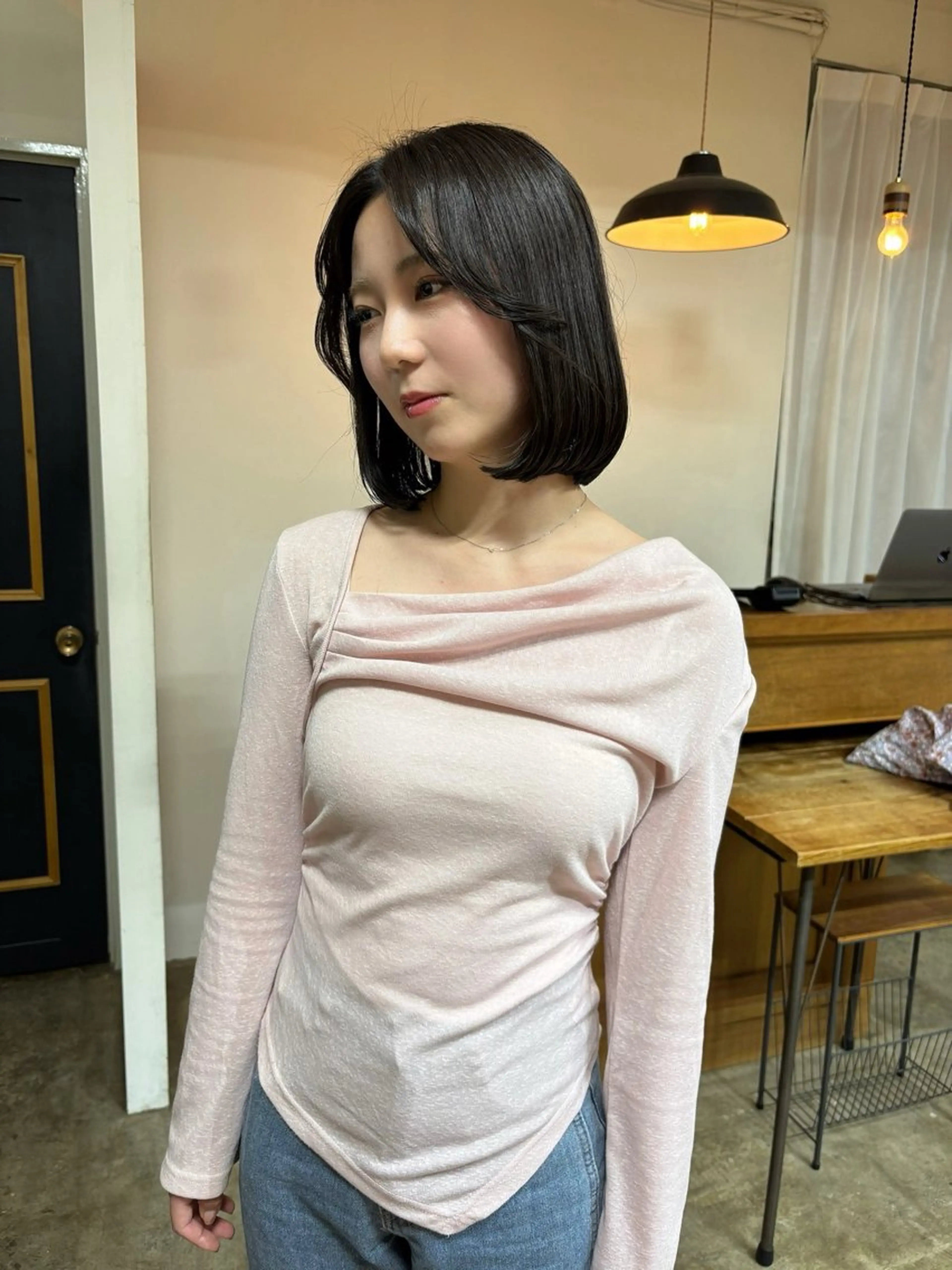 ミディアム カラー カット ヘアカラー トリートメント ボブ&透明感 カラー♡TOMOE♡のヘアスタイル