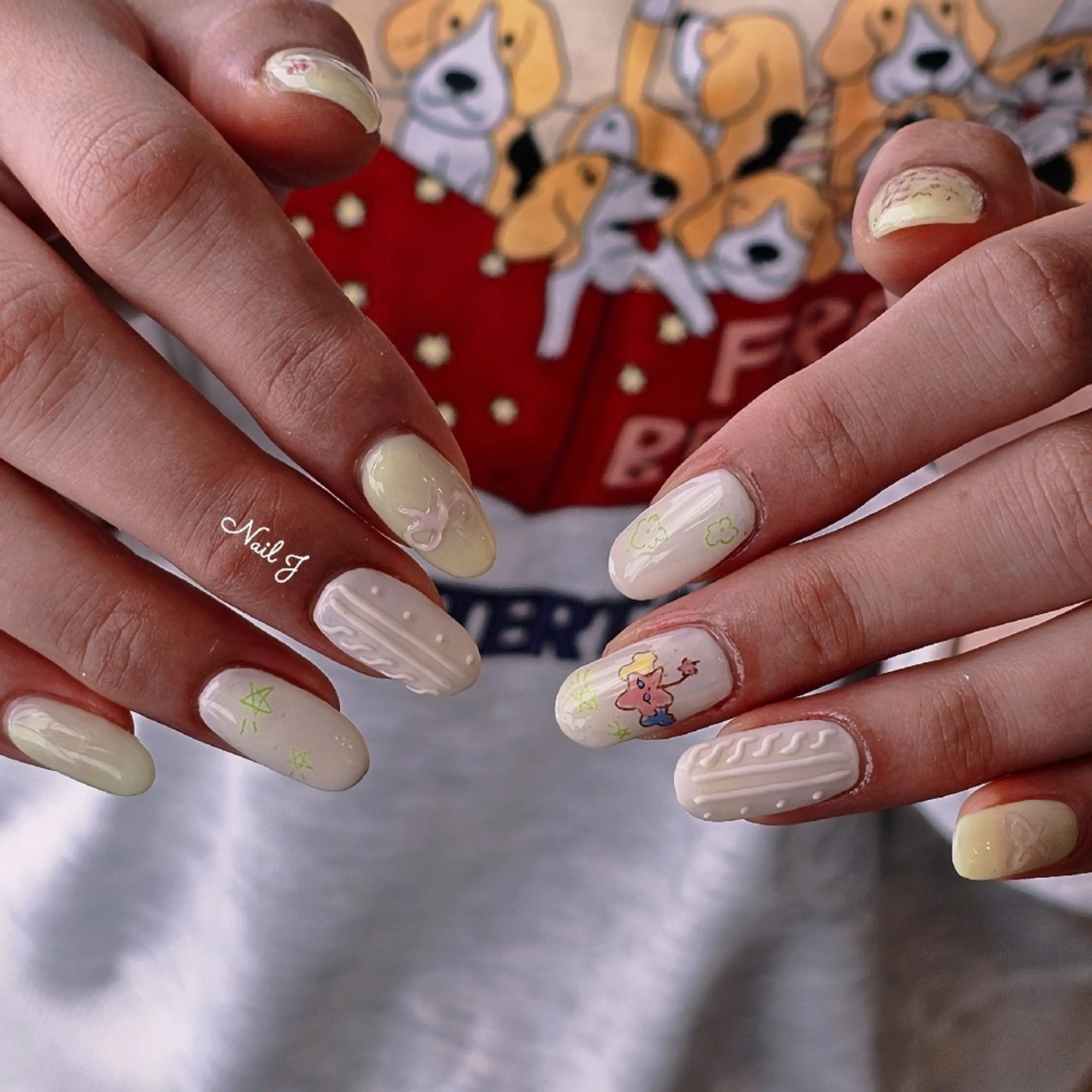 ネイル 韓国ネイル 冬ネイル ハンドネイル Nail Jのネイルデザイン