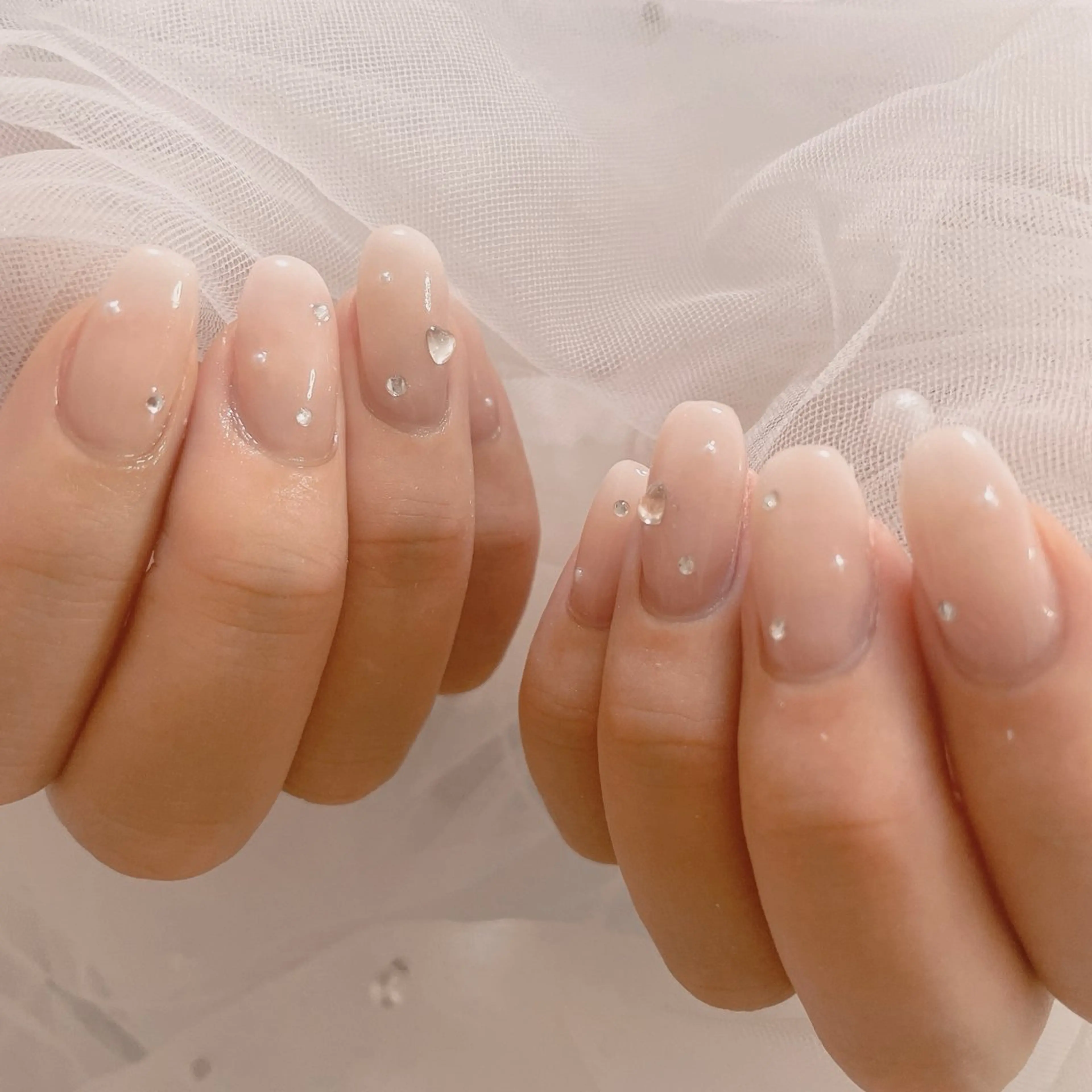 ネイル キラキラネイル シンプルネイル 春ネイル ハンドネイル ネイルサロン なっちゃん(古千谷)のネイルデザイン