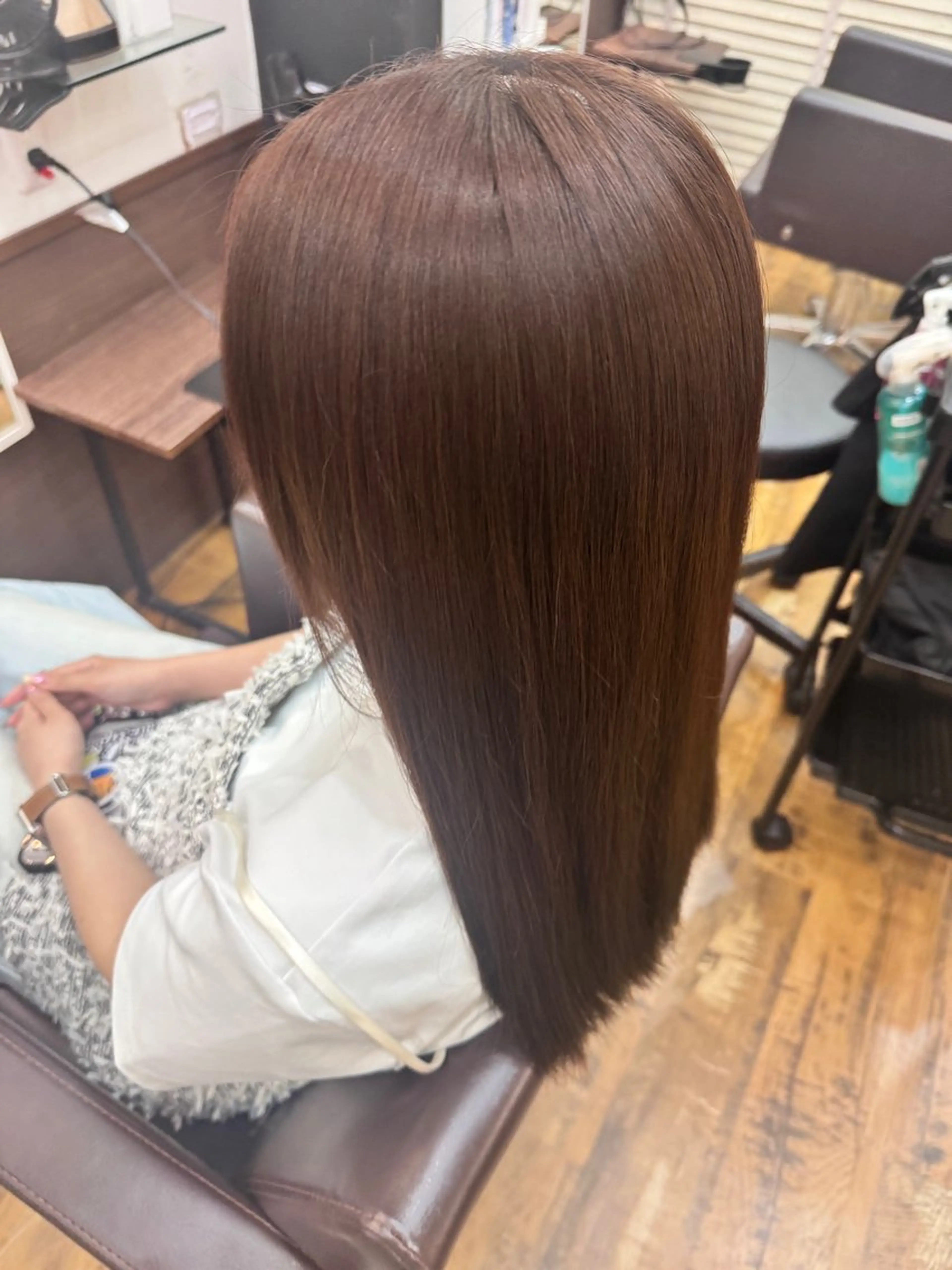 セミロング カラー ブリーチ ブラウンカラー ヘアカラー トリートメント sakura❀/板橋 モデル募集中🪄︎︎のヘアスタイル