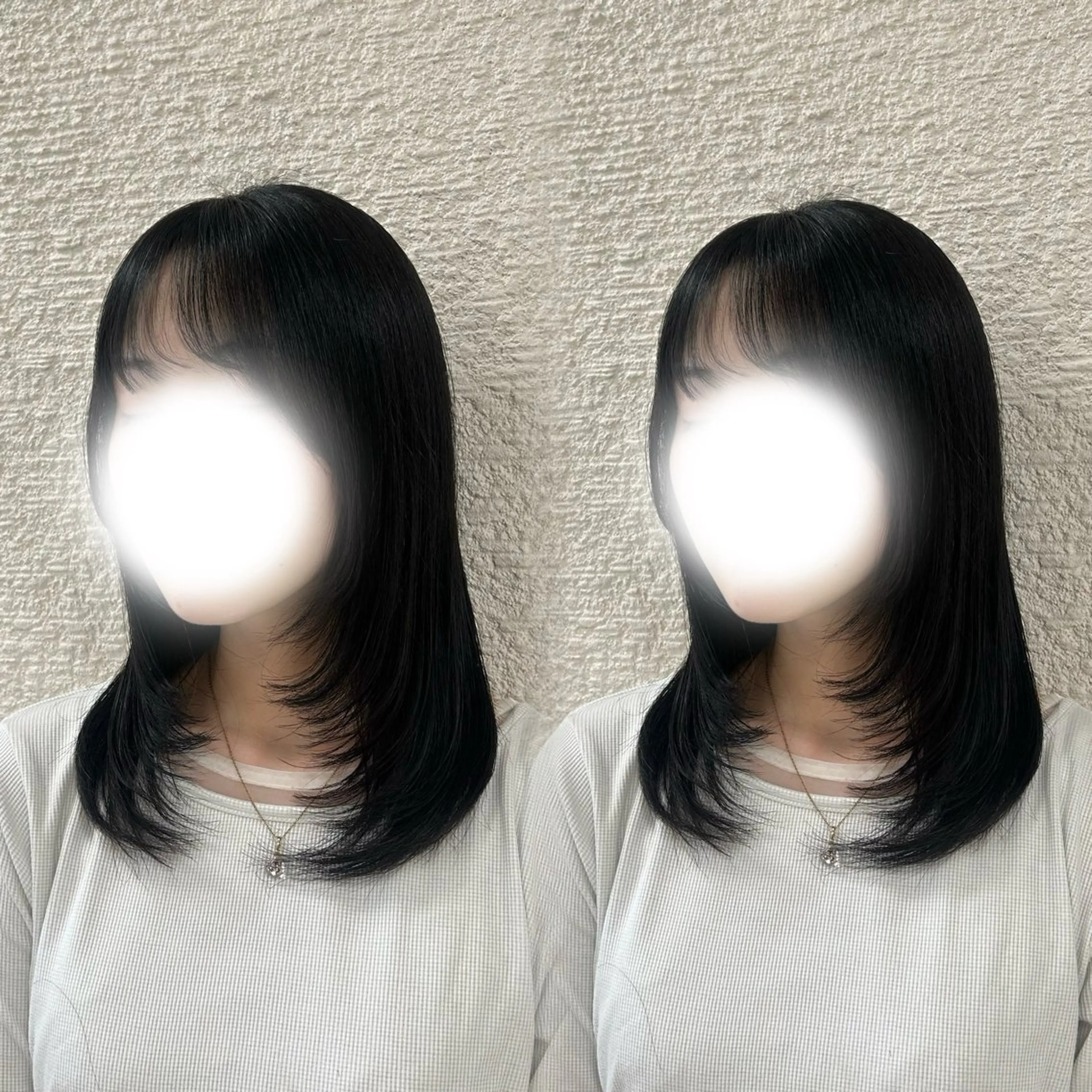 セミロング ヘアアレンジ レイヤーカット 小顔カット カット トリートメント ヘアセット ベージュ/つや髪/ レイヤー／ゆいなのヘアスタイル