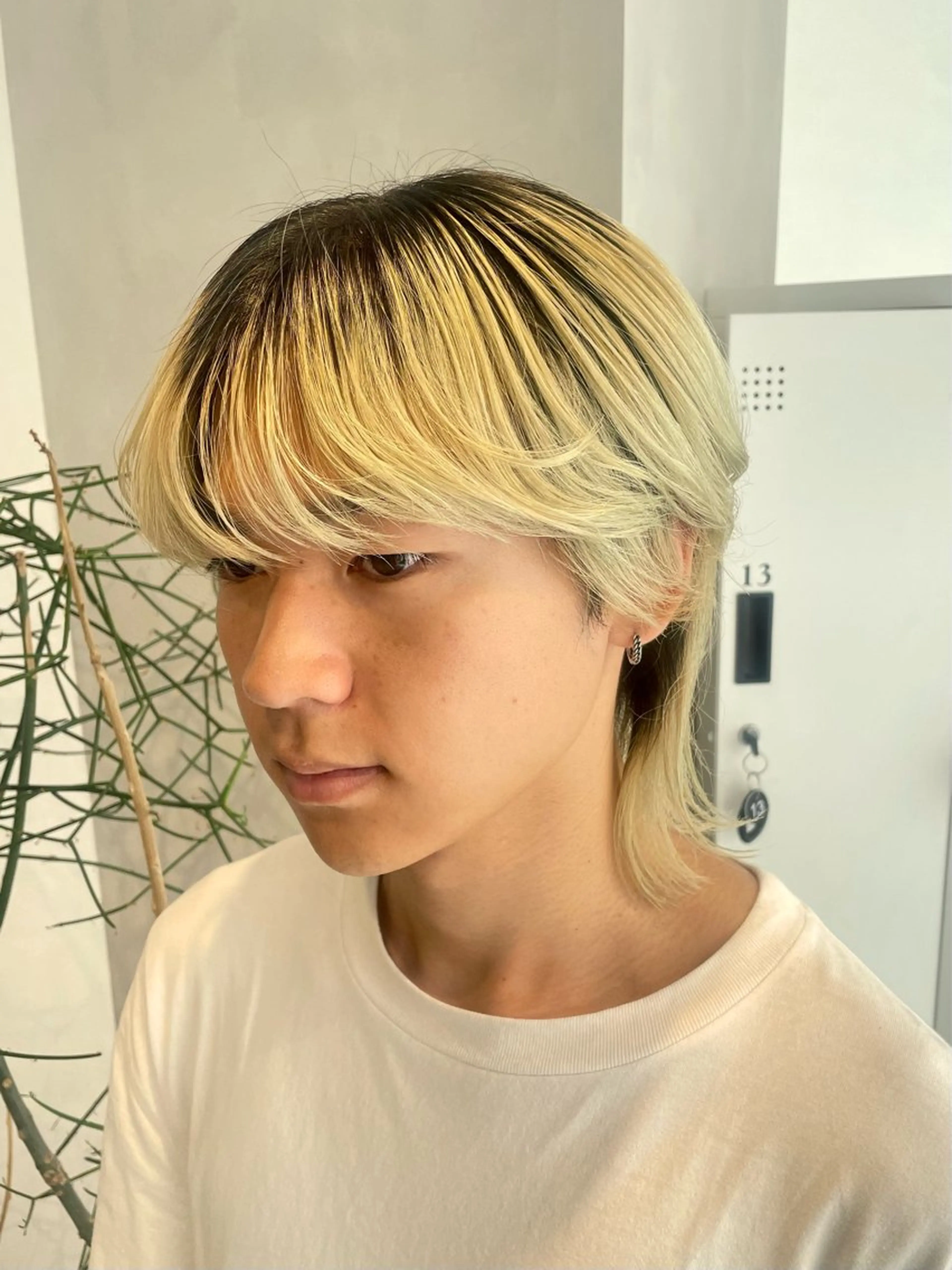 メンズ メンズ韓国風 メンズウルフカット ウルフカット 透明感カラー✨艶髪 制作🌱山根あゆみのヘアスタイル
